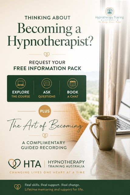Hypnotherapy Training Australia & Therapy Centre Facebook ad: Thinking about becoming a Hypnotherapist?