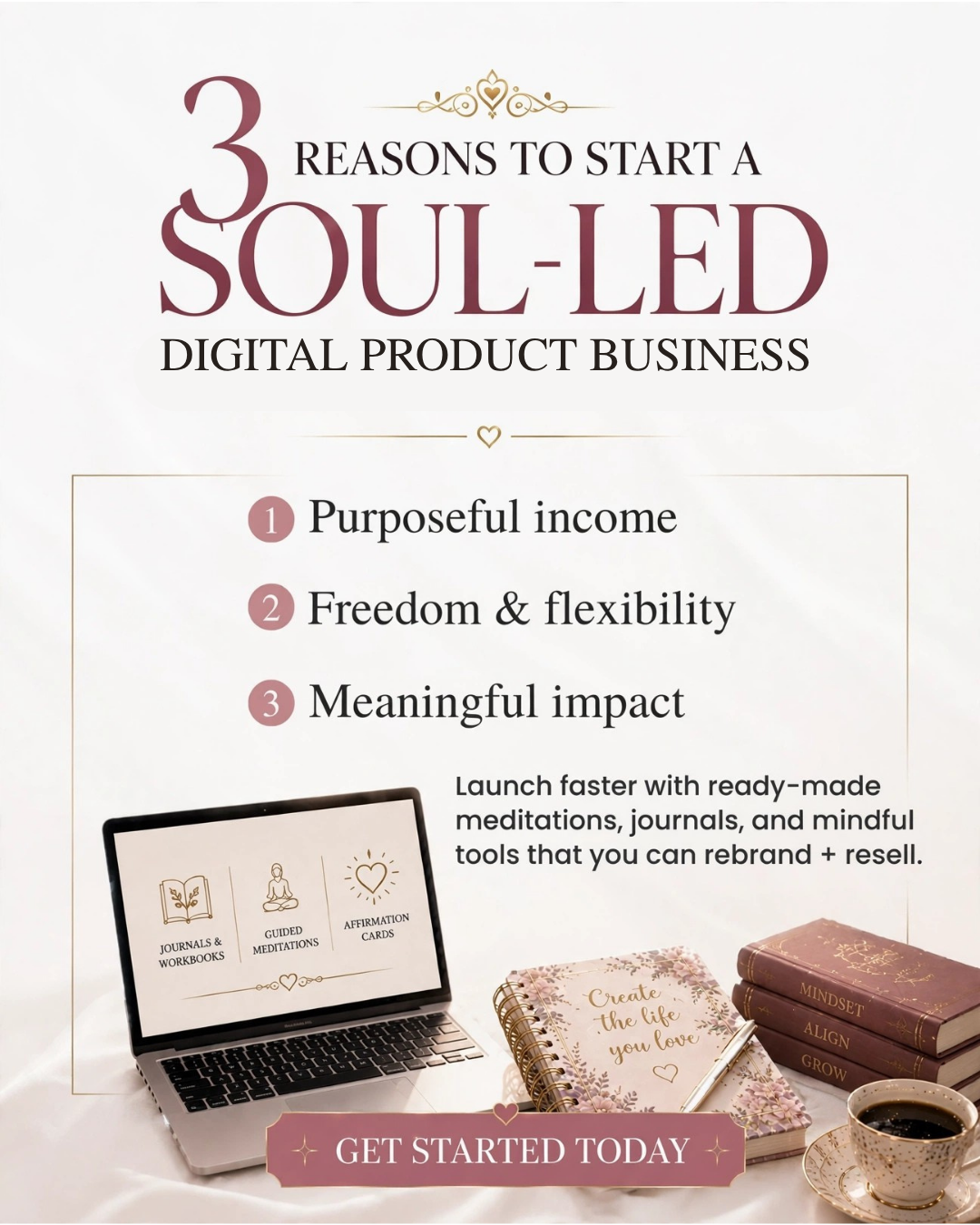 The Intentful Collective Facebook ad: Start a Soul-Led Digital Product Business