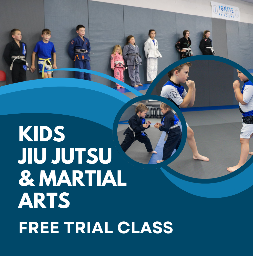 Ignite Jiu Jitsu & MMA Academy Facebook ad: FREE Trial Class, Learn Martial Arts Now!
