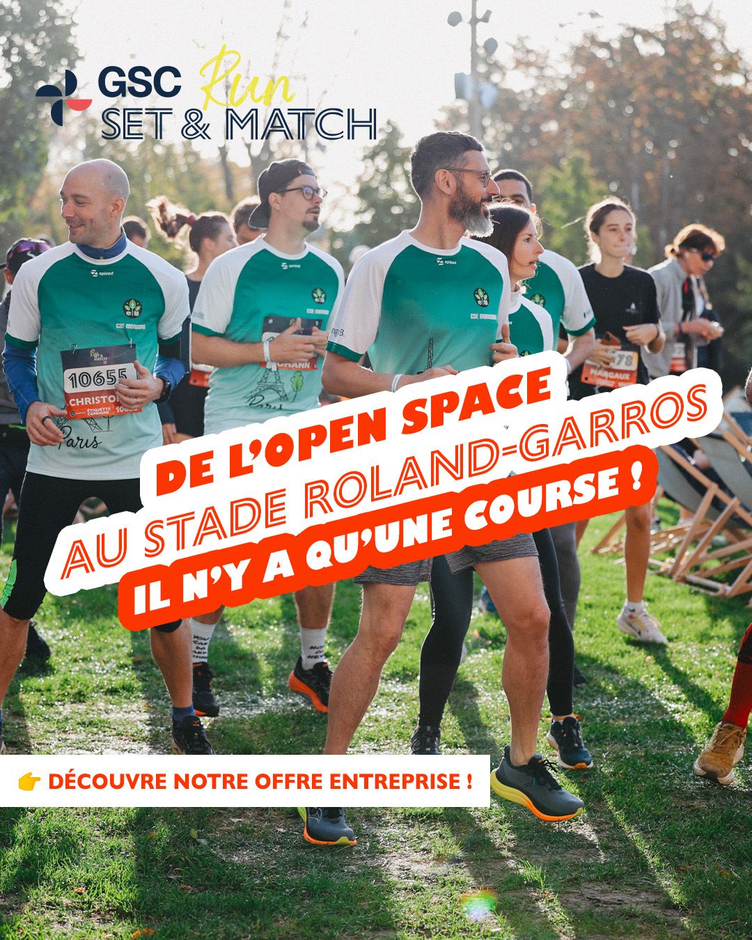 Run Set & Match Facebook ad: De l'open space au Stade Roland-Garros, il n'y…