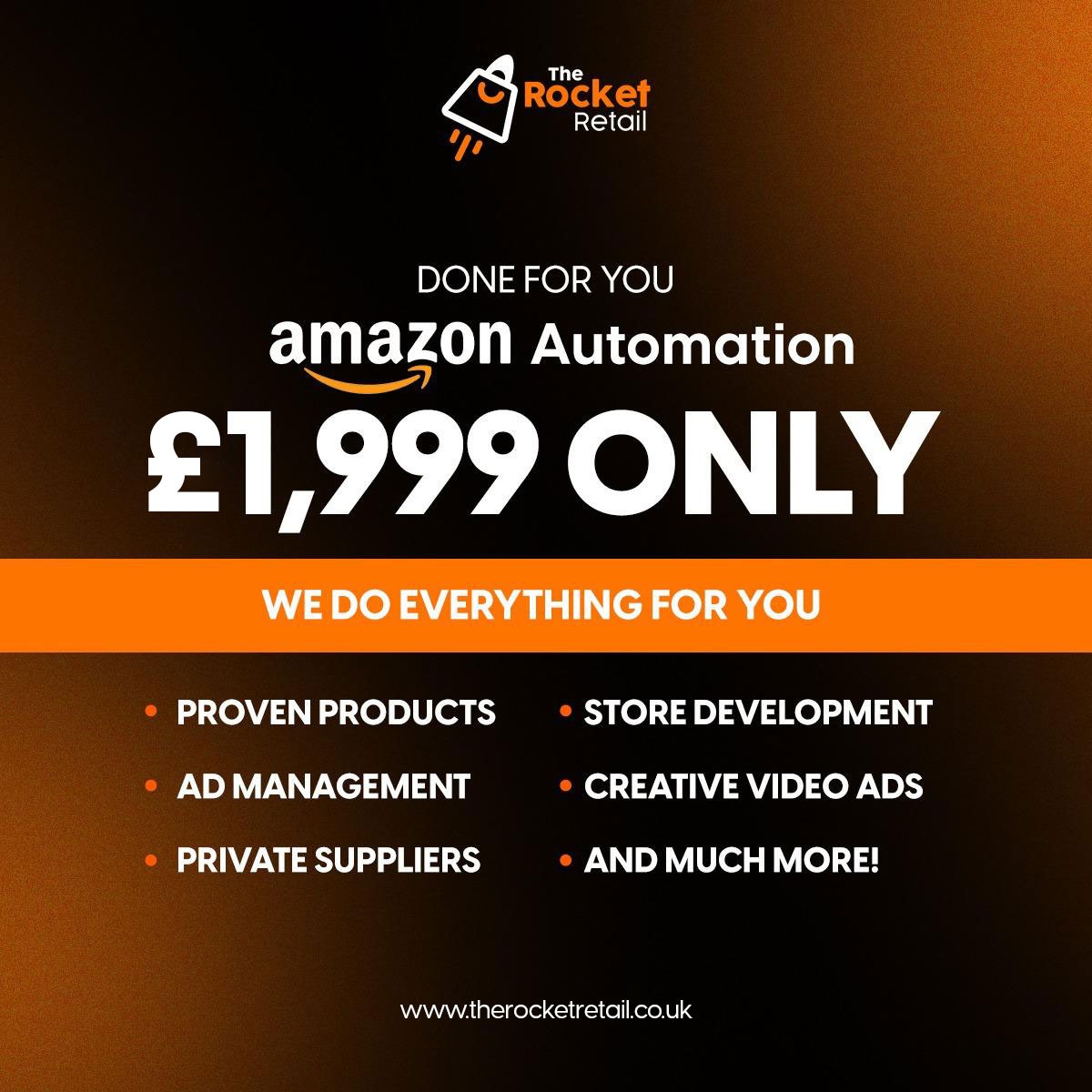 The Rocket Retail Facebook ad: Amazon FBA Automation Service