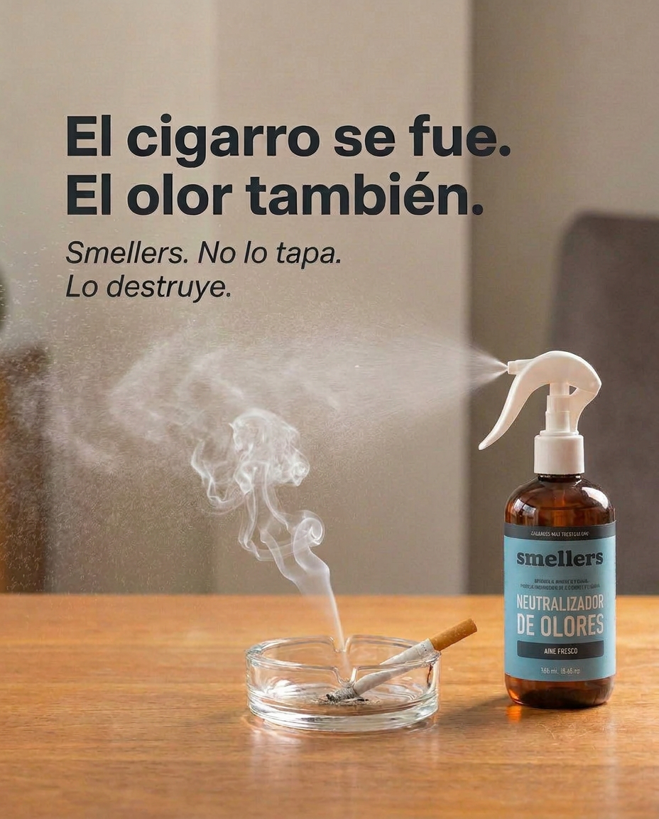 Smellers Facebook ad: Neutraliza olores sin taparlos