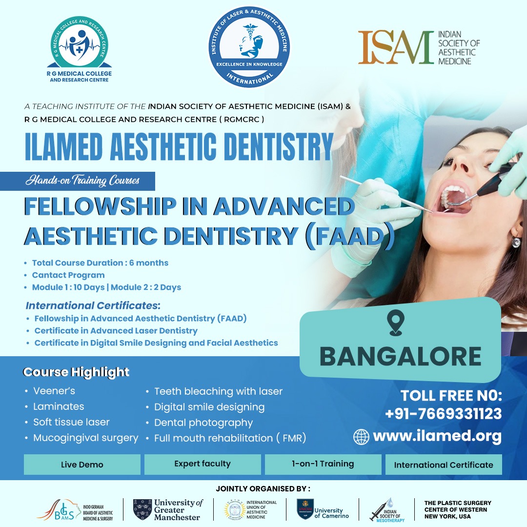 ILAMED Facebook ad: ILAMED Aesthetic Dentistry Couse