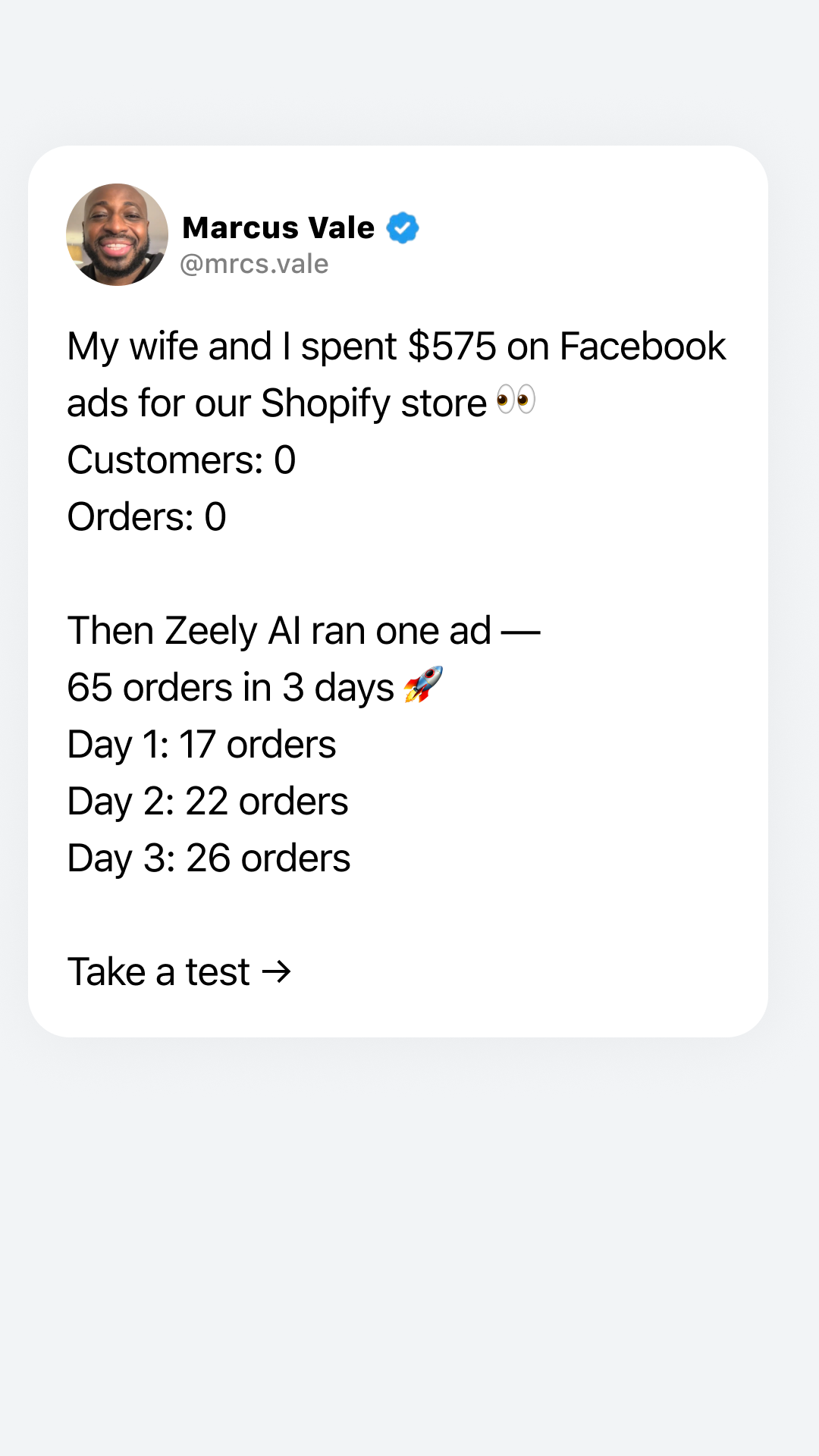 Zeely: Grow Sales with AI Facebook ad