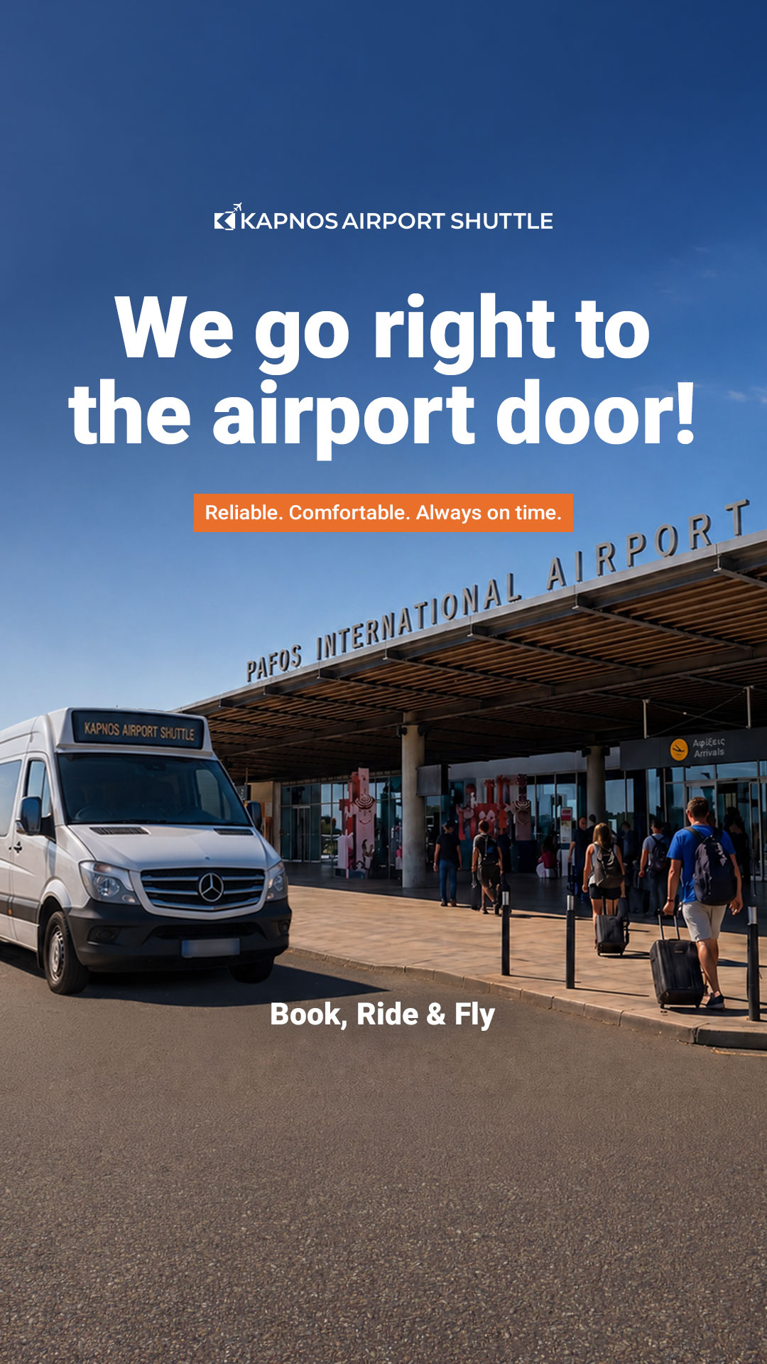 Kapnos Airport Shuttle Facebook ad