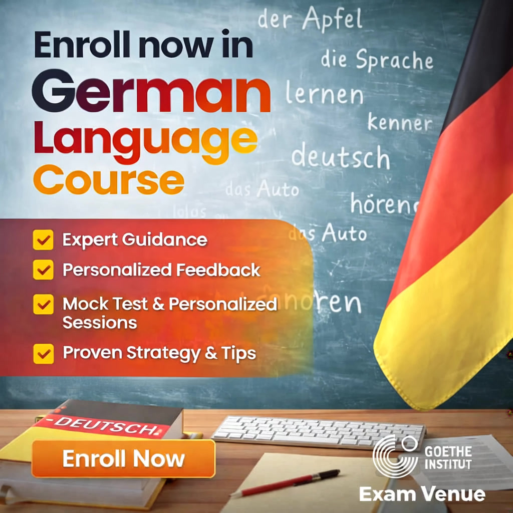 Language Courses in Qatar Facebook ad: Start Your German Language Journey Today
