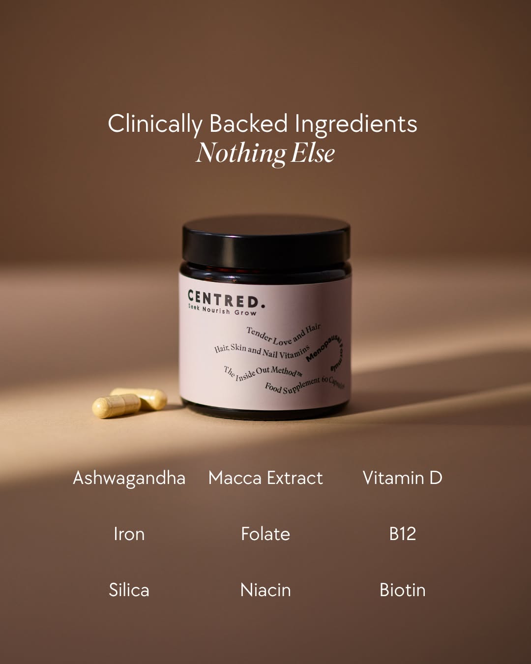 CENTRED Facebook ad: Support Thinning Hair Through Menopause