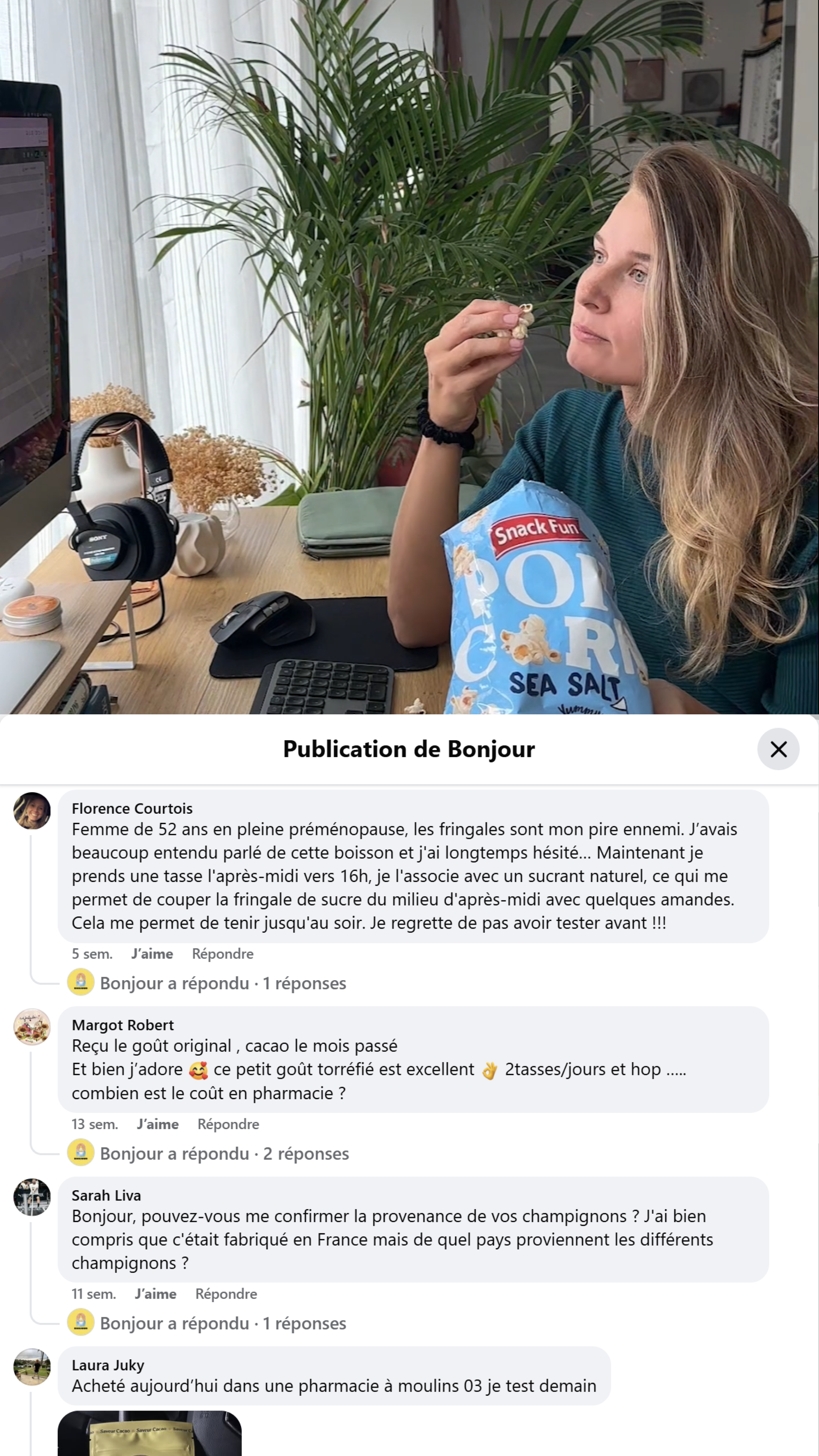 Sophie Coach Ventre plat Facebook ad