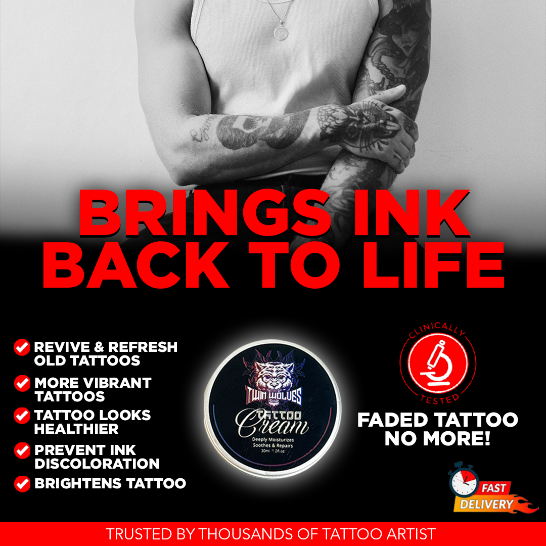 Twin Wolves The Luxury Tattoo Care Duo Facebook ad: Premium Tattoo Care