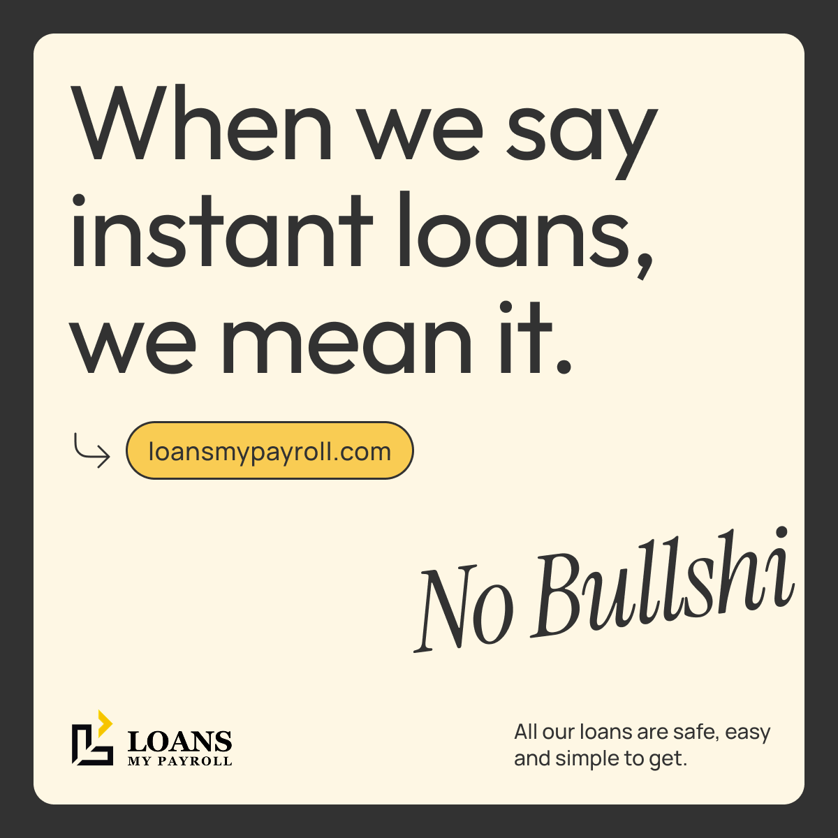 Loans MyPayroll Facebook ad