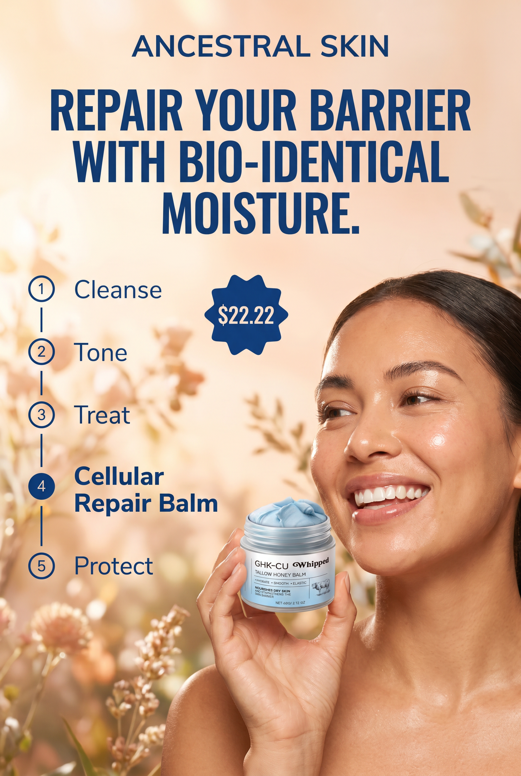 Zeely: Beauty and Personal Care Facebook ad: Tired mama… 6 step morning routine or just one?