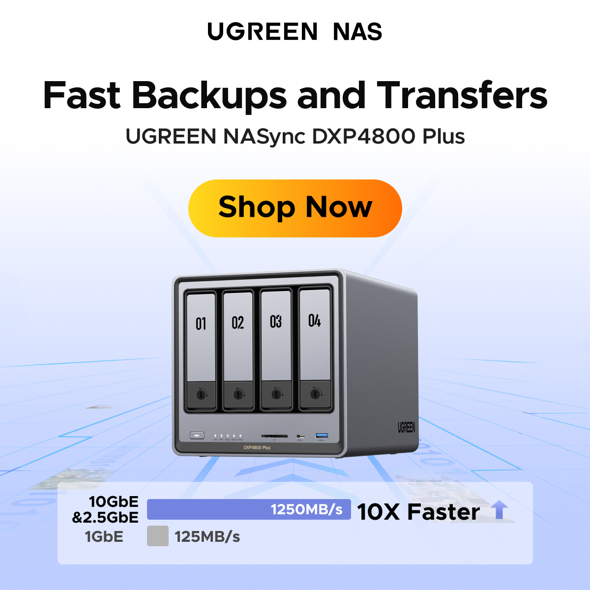 Ugreen NASync UK Facebook ad: Desktop Performance, Unlocked