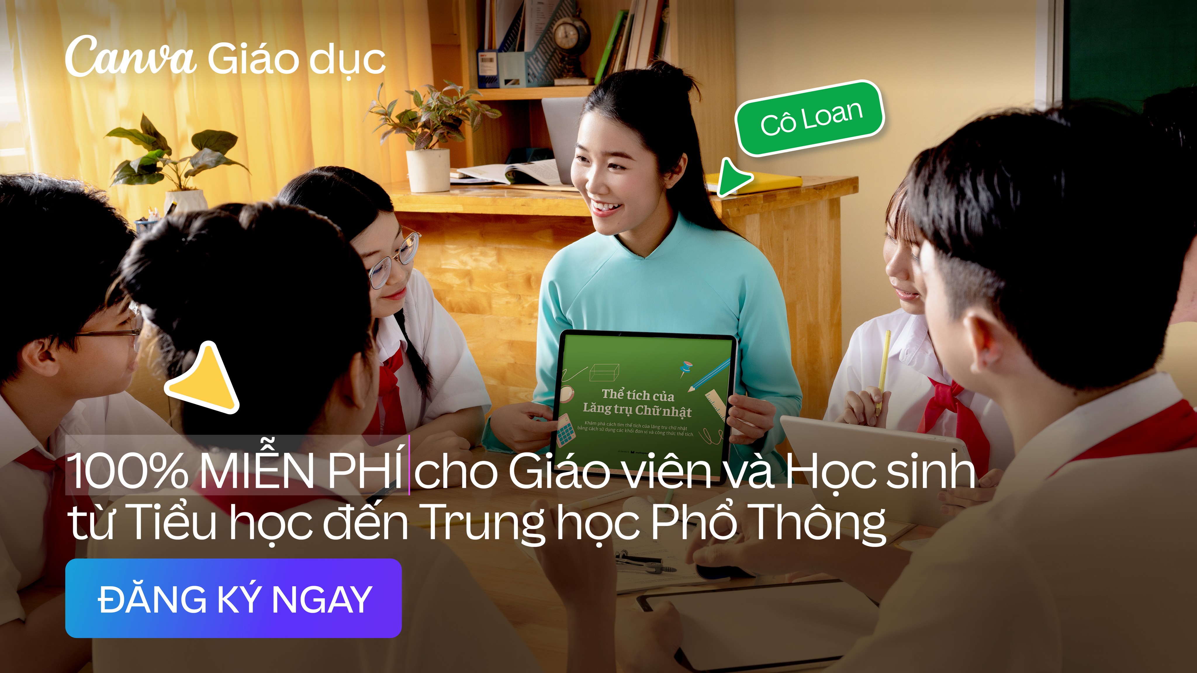 Canva Vietnam Facebook ad: Đăng ký Canva Giáo dục miễn phí