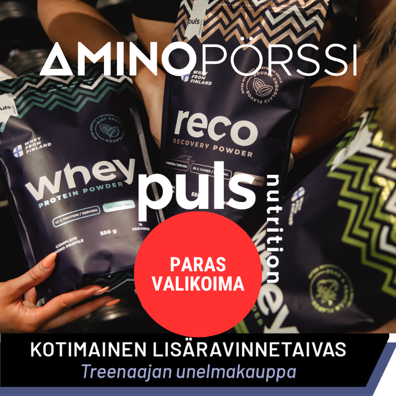 Aminopörssi Facebook ad: Paras PULS Nutrition valikoima!