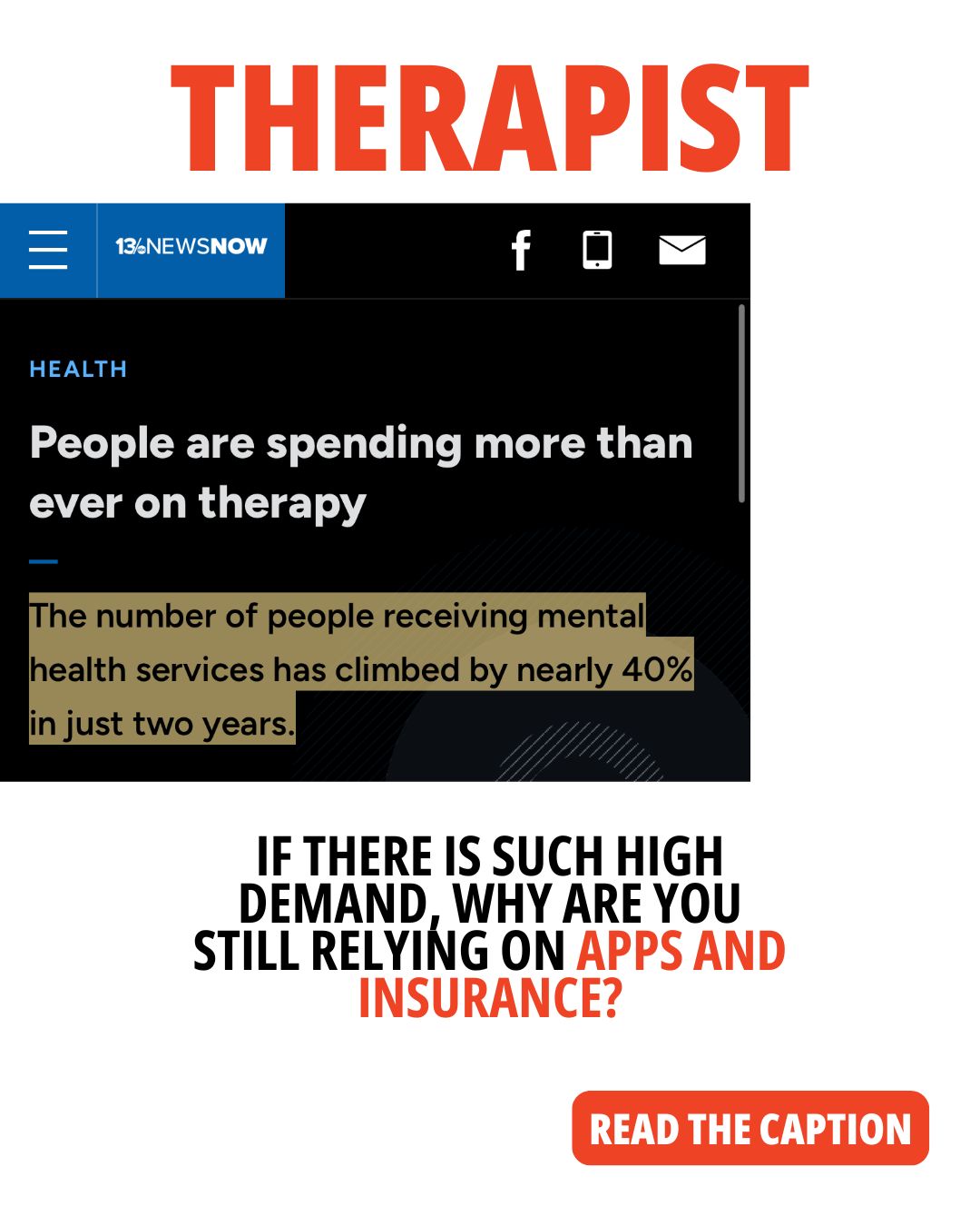 Therapy Practice Accelerator Facebook ad