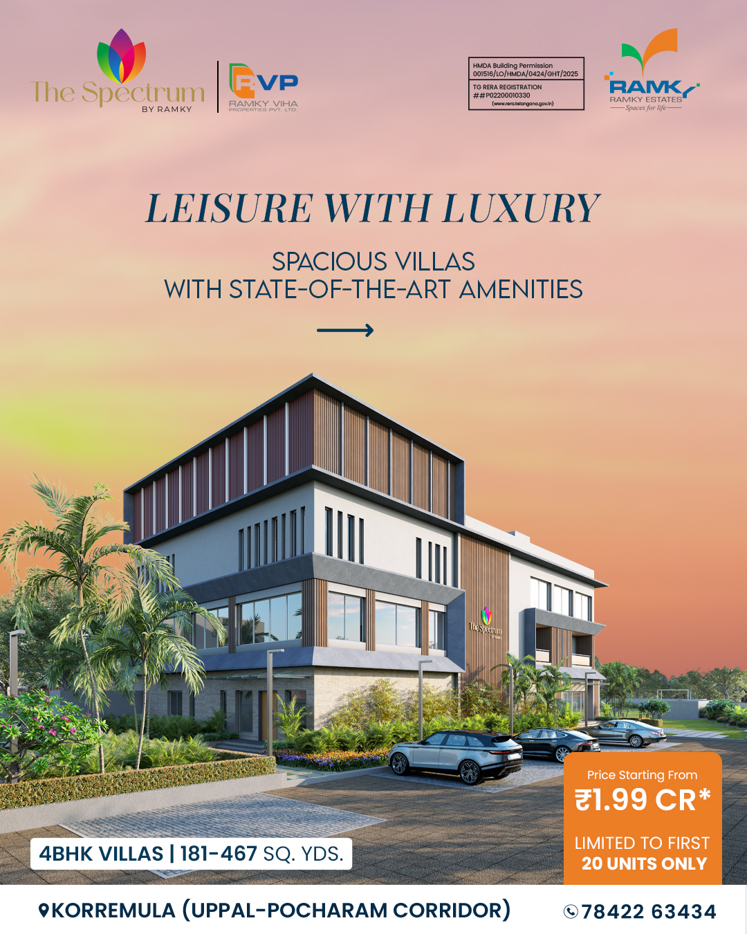 The Spectrum By Ramky Facebook ad: Experience Leisure with Luxury at The Spectrum by…