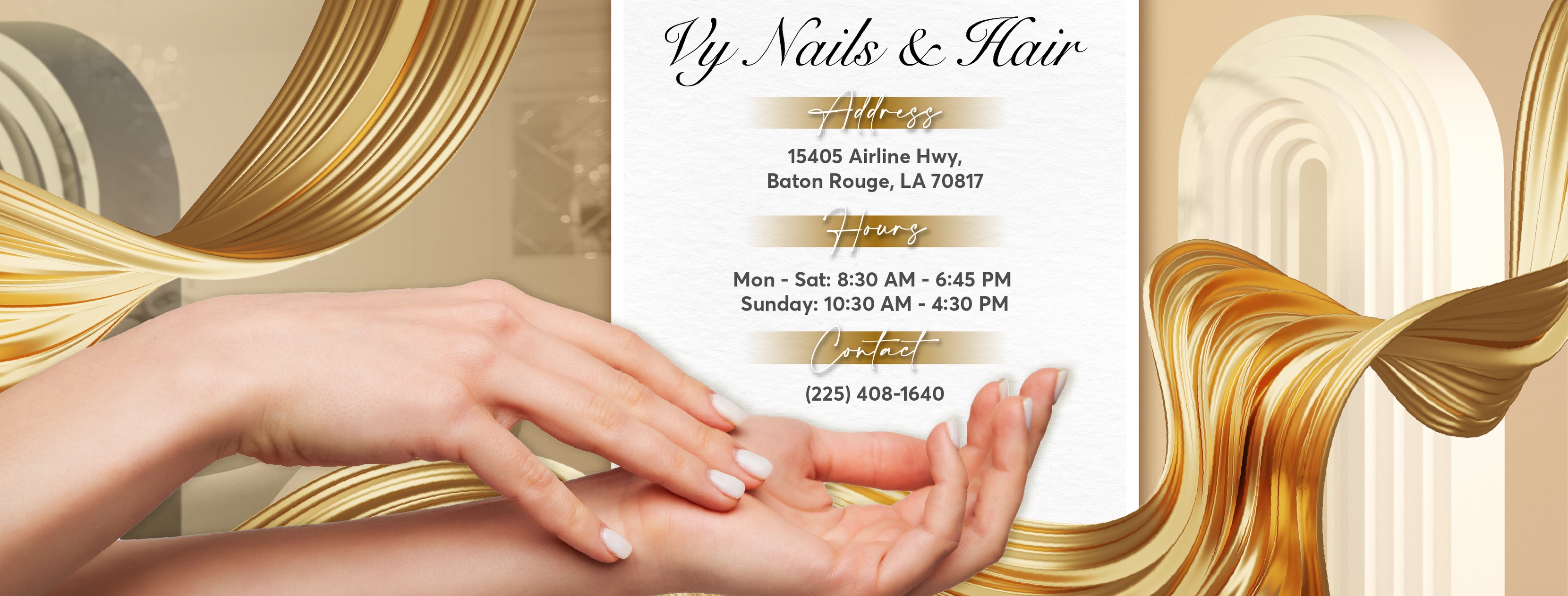 Vy Nails & Hair Facebook ad: 10%of combo Mani & Pedi for new client