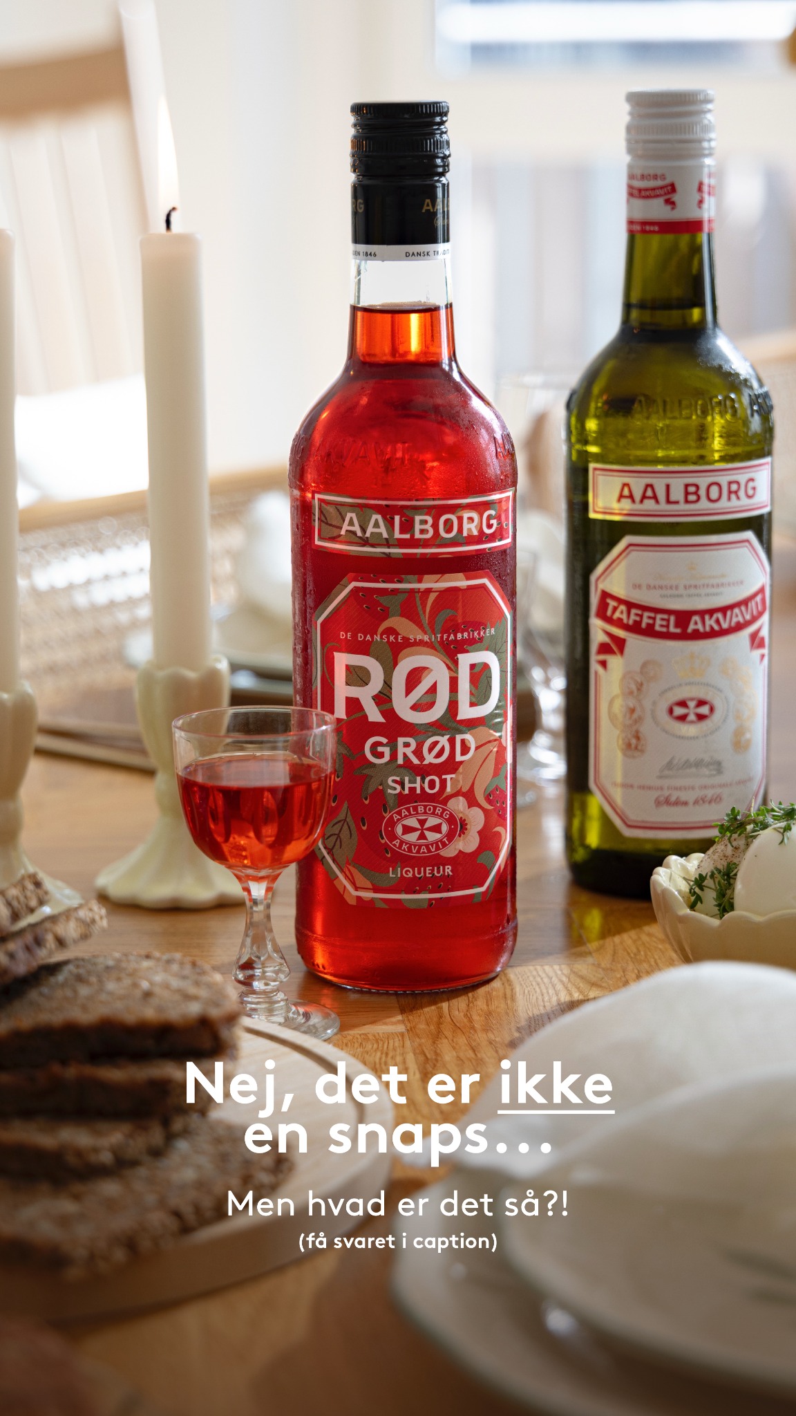 Aalborg Akvavit Facebook ad: Det er det nye Aalborg Rød Grød Shot