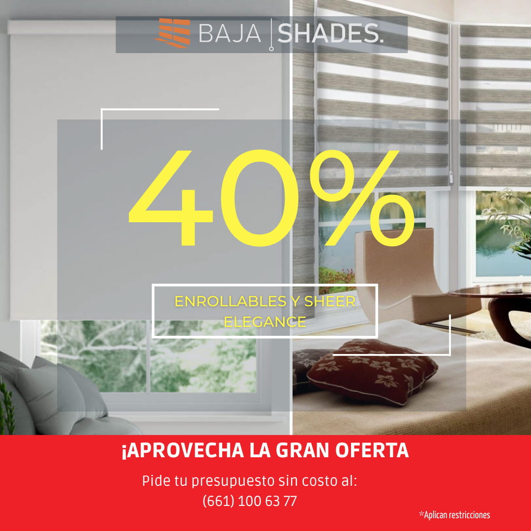 Baja Shades Facebook ad: Llama ahora y obtén hasta un 40% de…