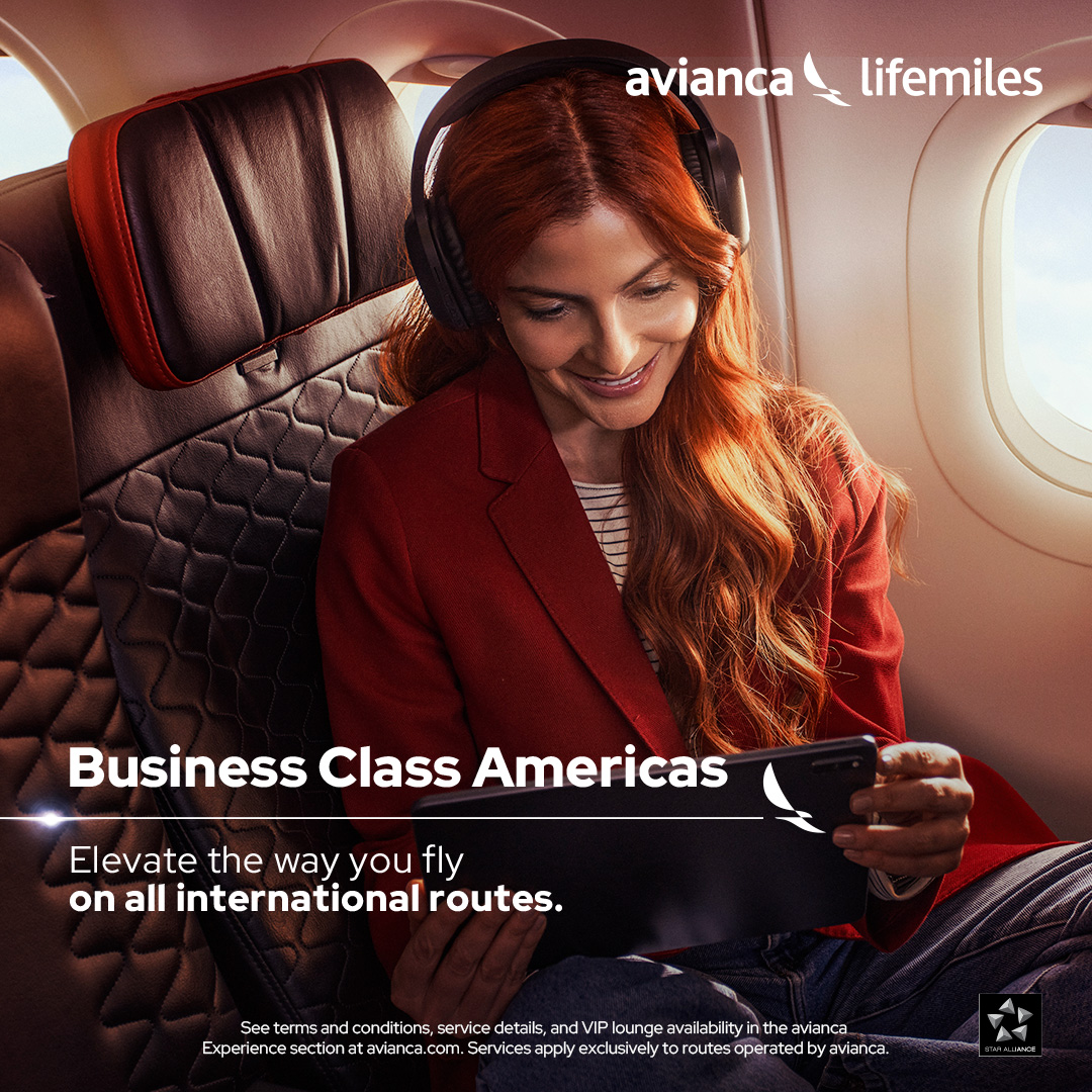 Avianca Facebook ad: Avianca's Business Class Americas
