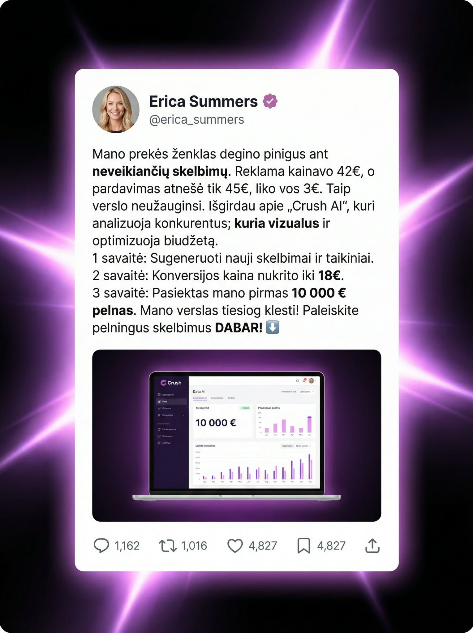 trycrush.ai Facebook ad