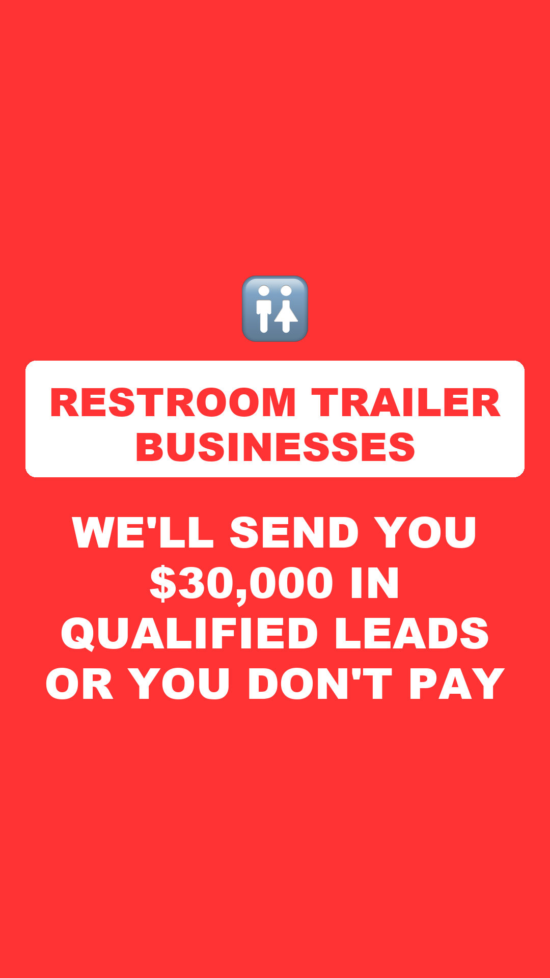 Event Business Marketing Facebook ad: Grow Your Restroom Trailer Business