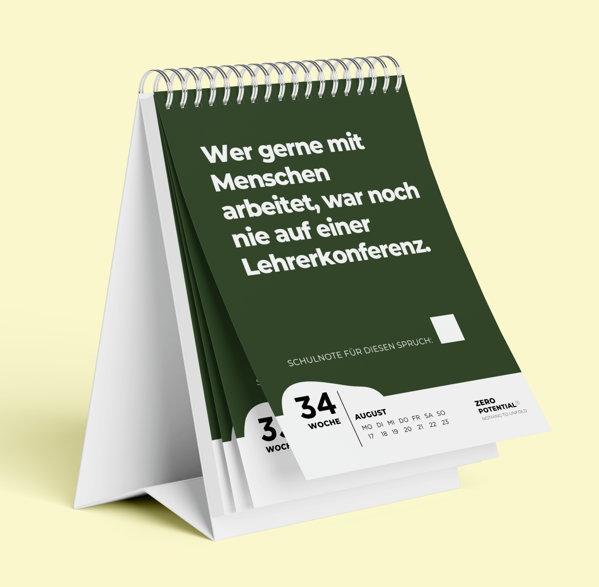 Zero Potential Facebook ad: Demotivierender Lehrerkalender - Schuljahr 2026/2027