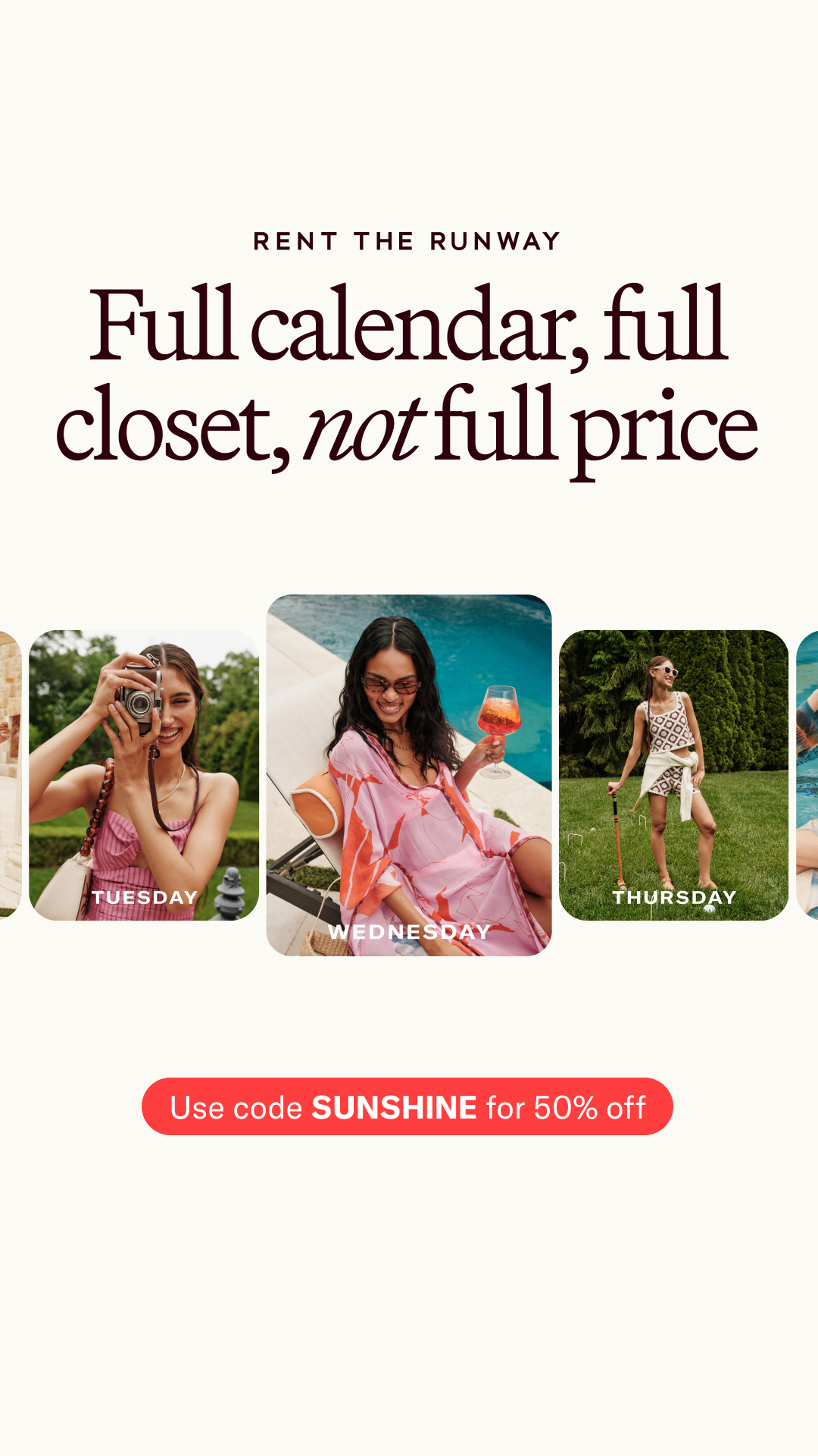 Rent The Runway Facebook ad
