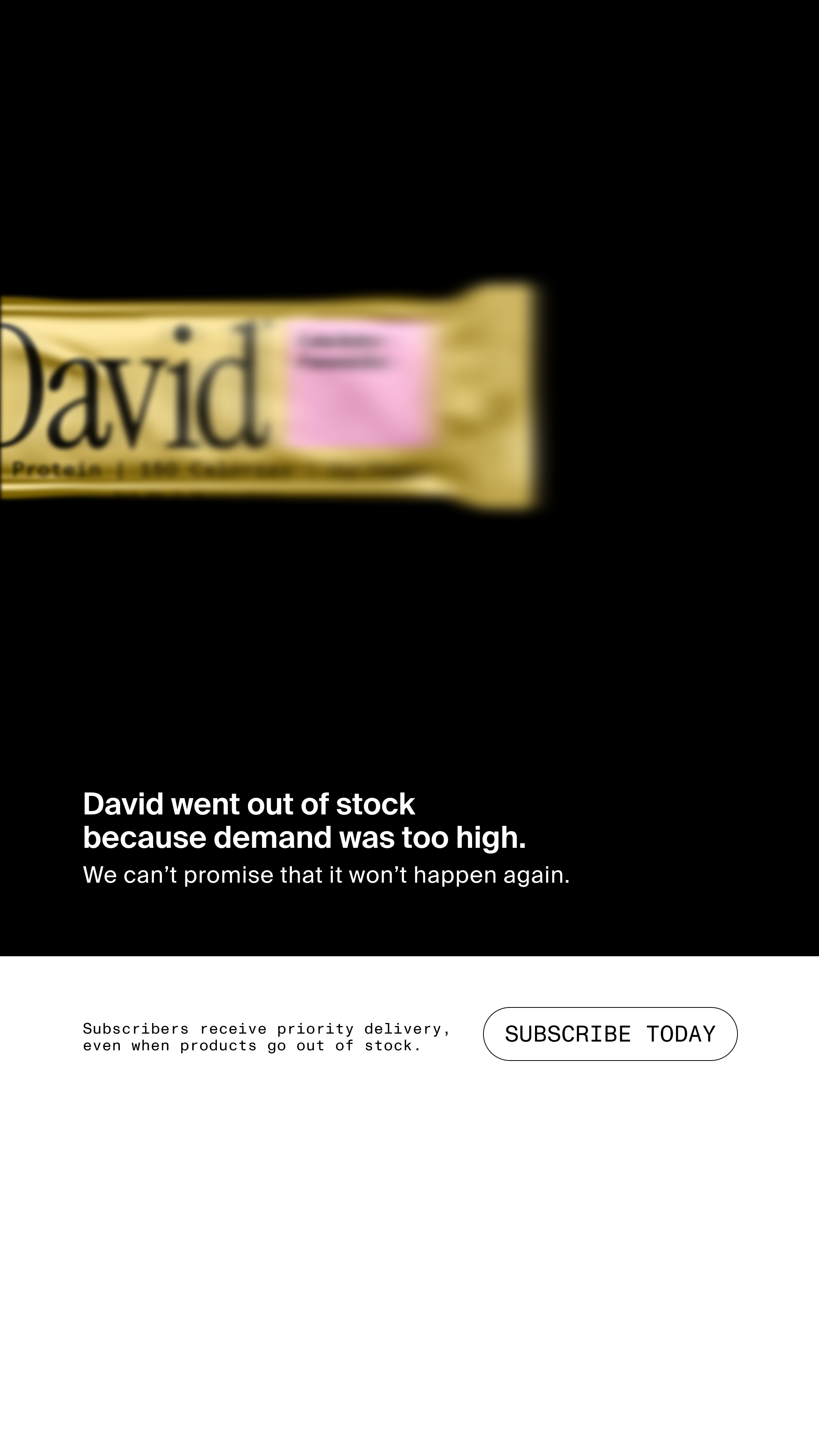 David Protein Facebook ad