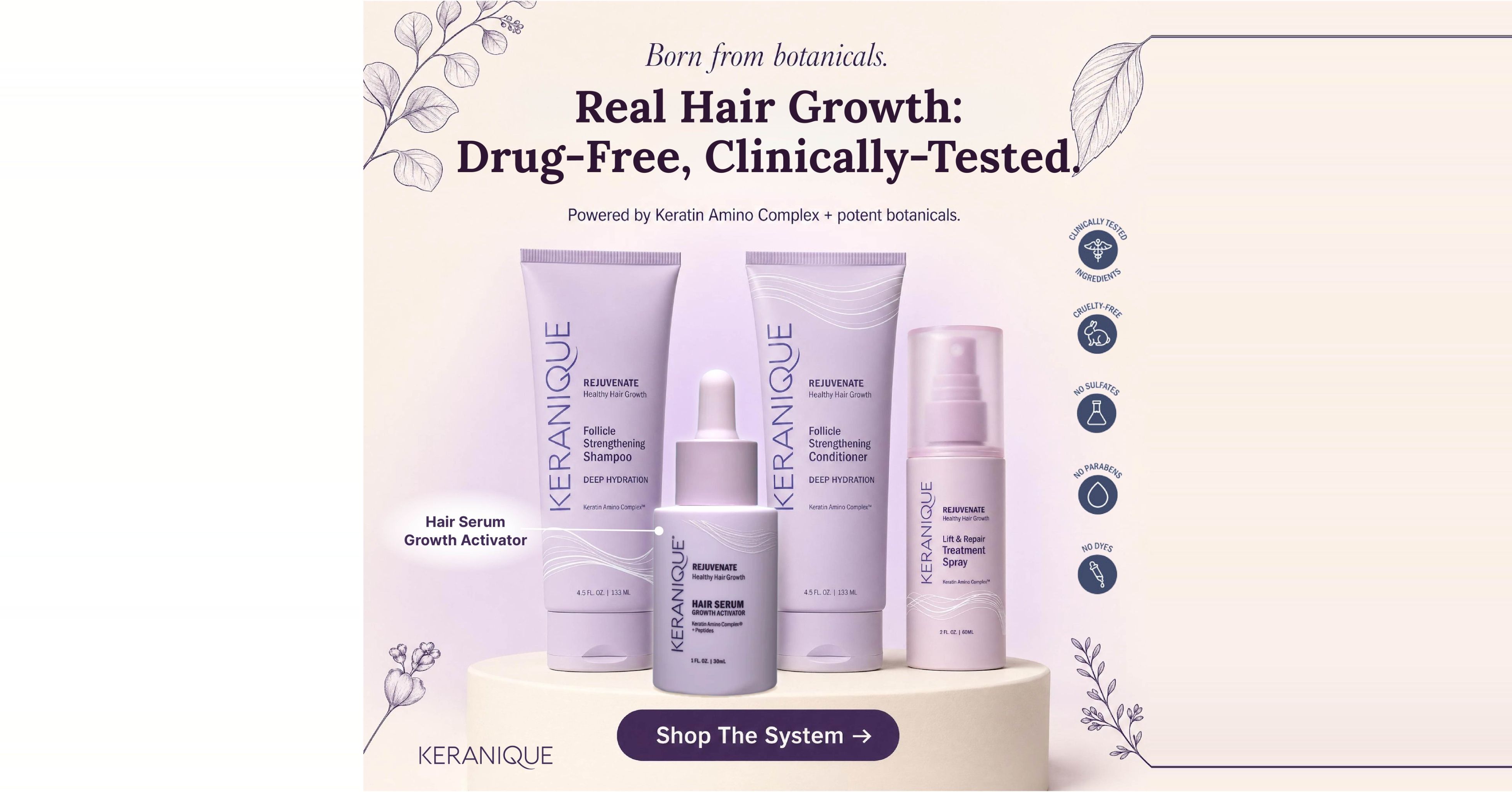 Keranique Facebook ad
