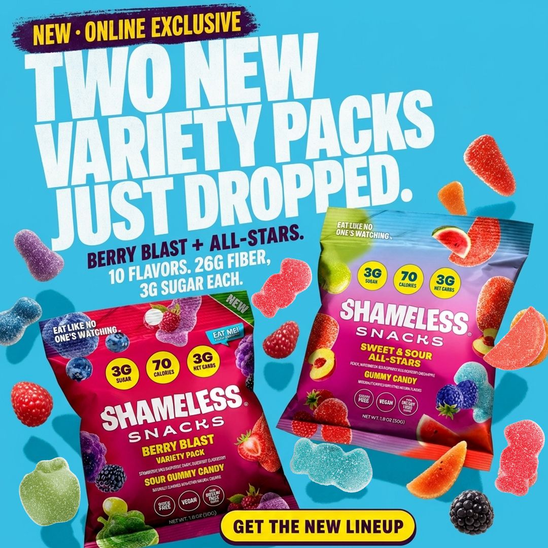 Shameless Snacks Facebook ad