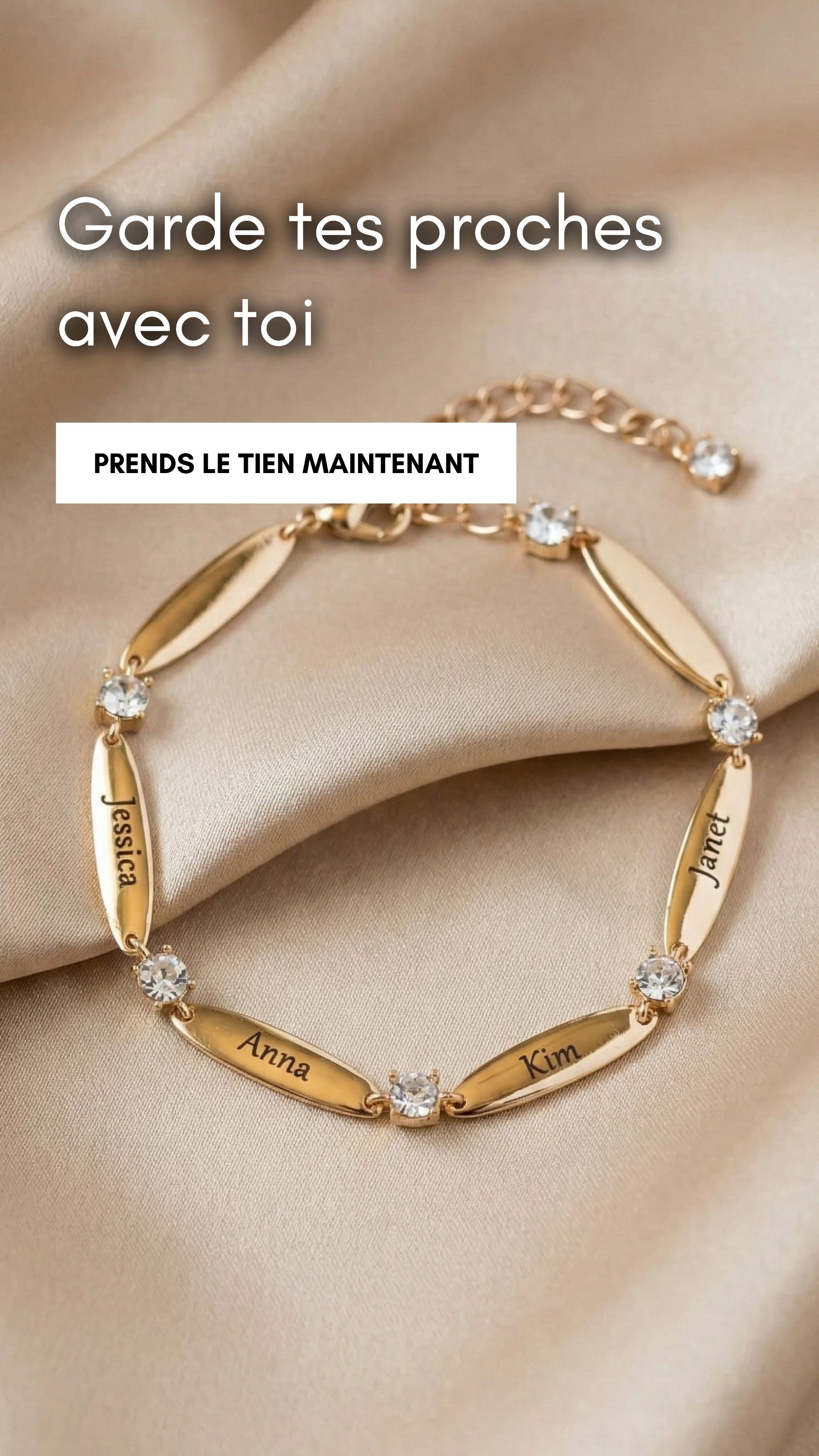 Stanbarry Bijoux Facebook ad: Un bracelet gravé, un souvenir éternel