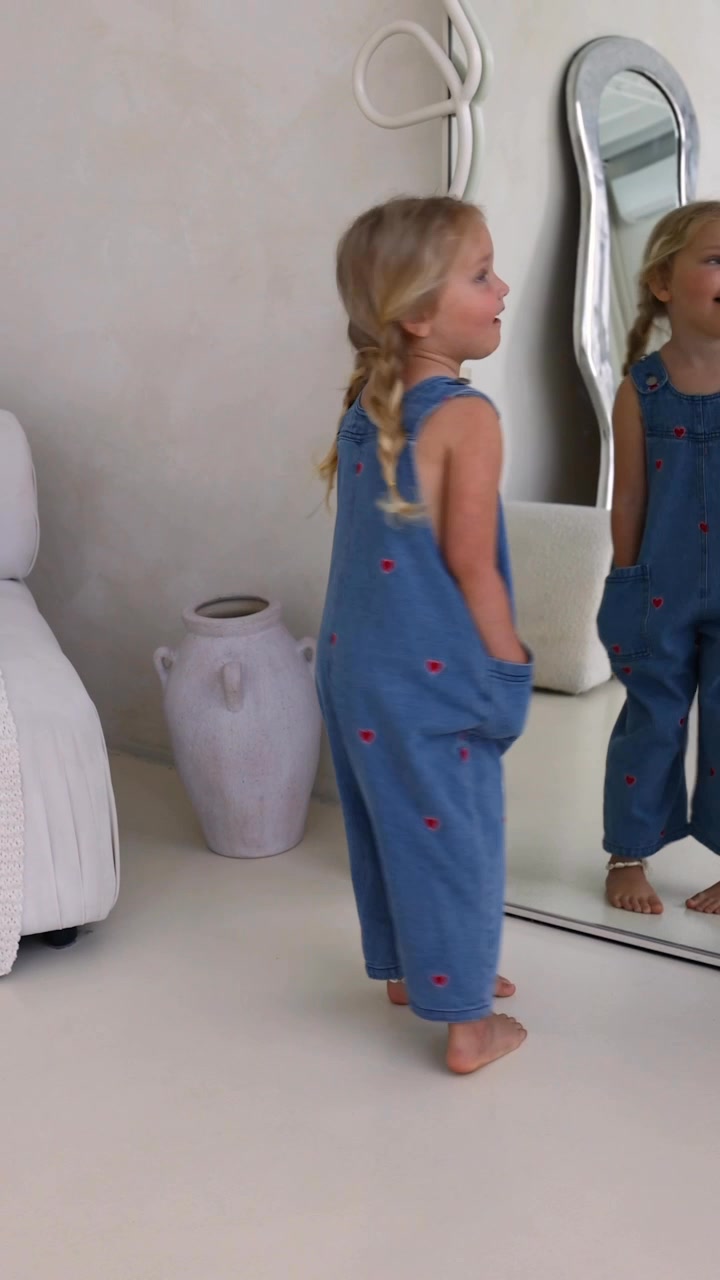Noni the label Facebook ad: HEART DENIM BARREL OVERALL