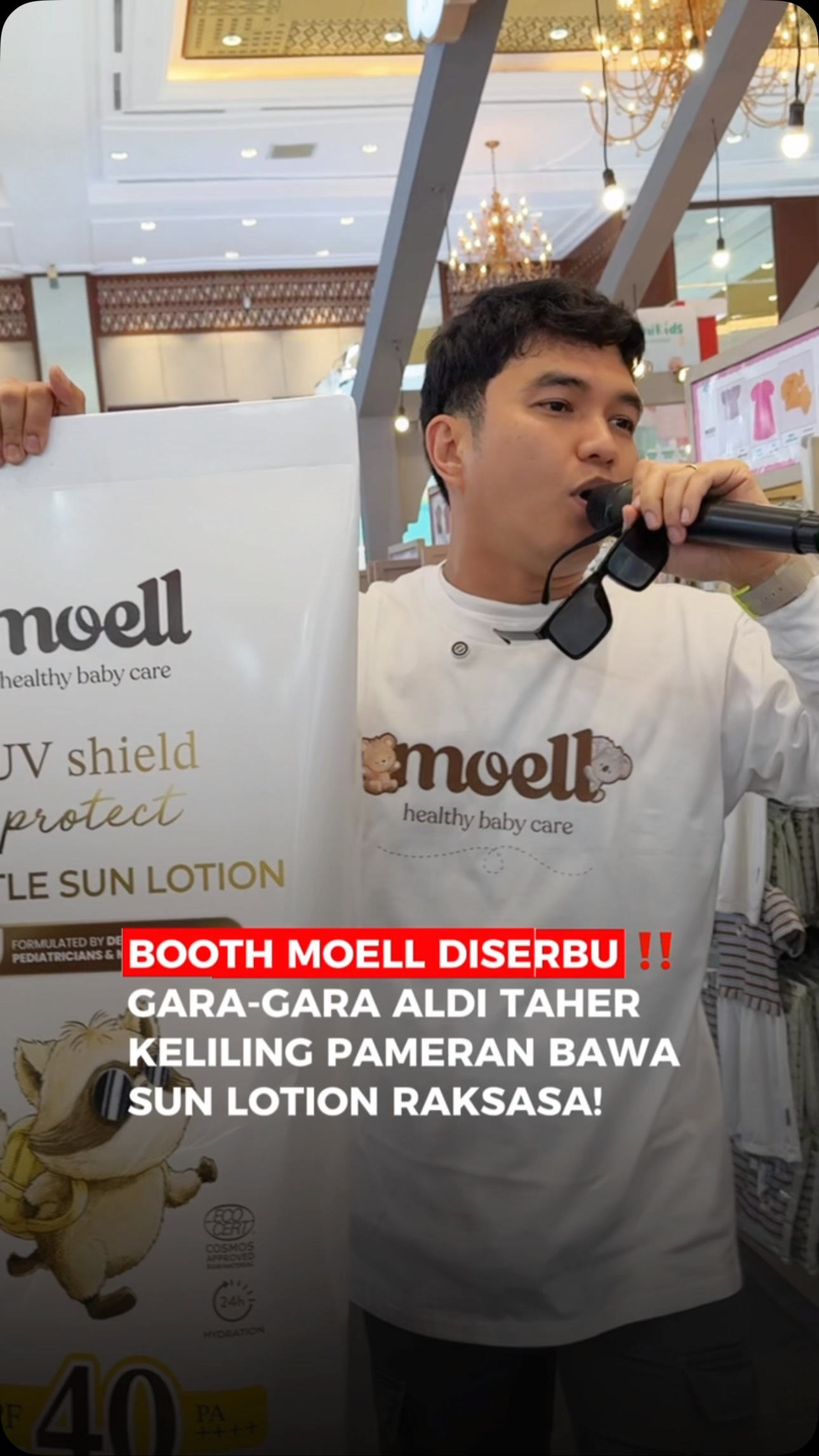 Moell Baby Skincare Facebook ad: BOOTH MOELL KEWALAHAN GARA GARA SEMUANYA BORONG SUN…