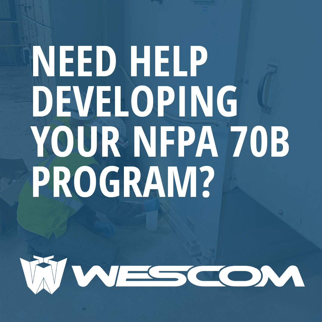 Wescom Inc. Facebook ad: Build Your NFPA 70B Program