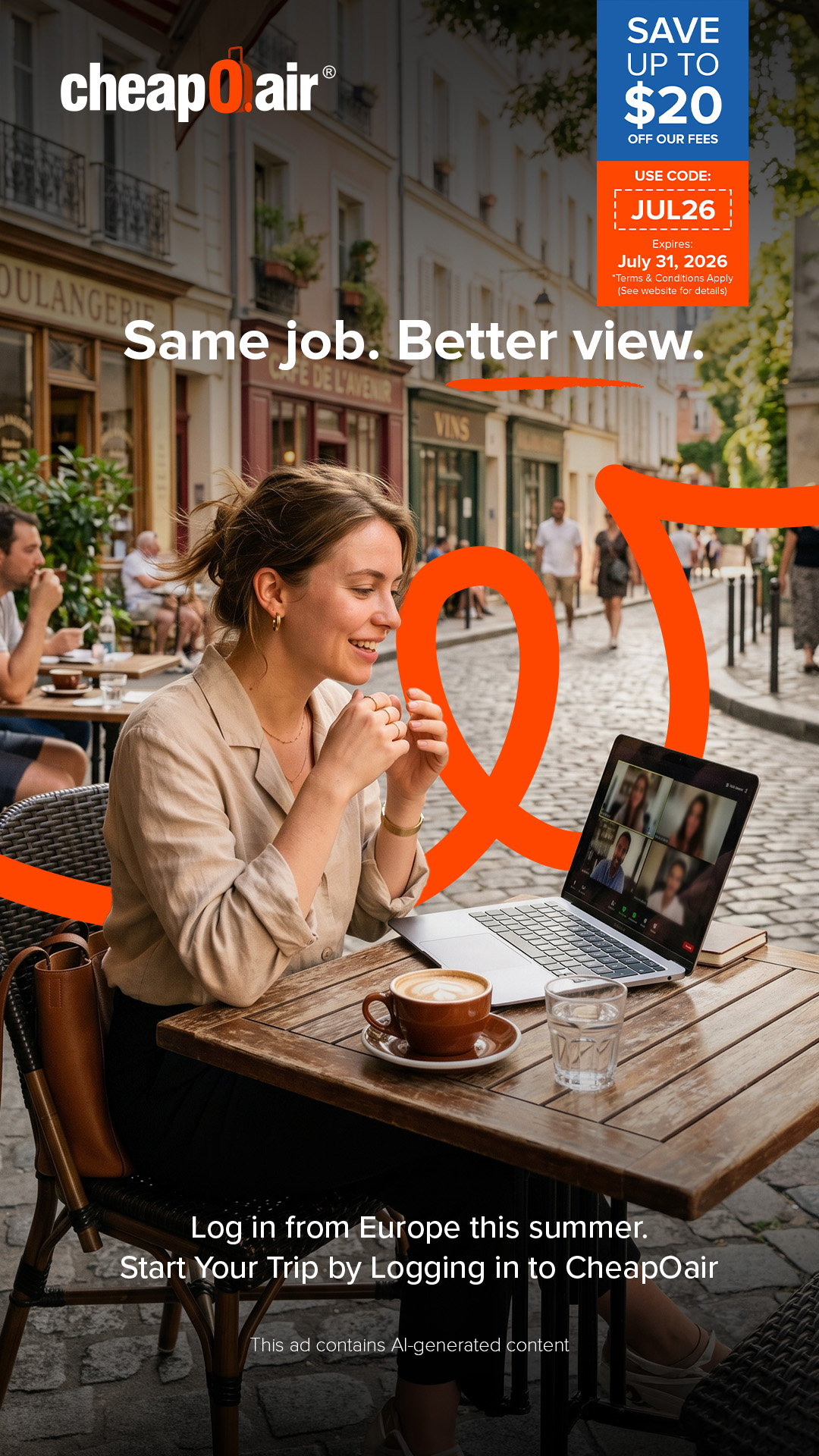 CheapOair Facebook ad