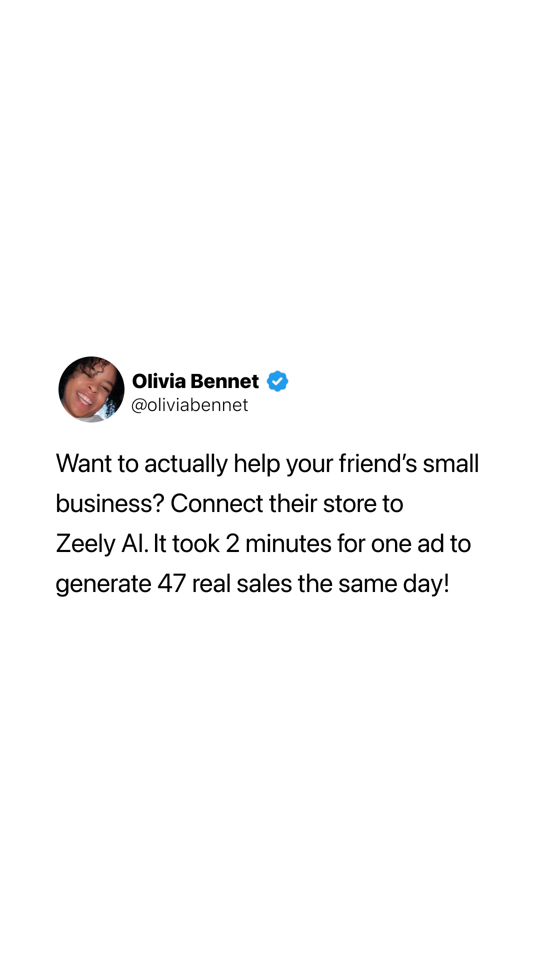 Zeely Facebook ad