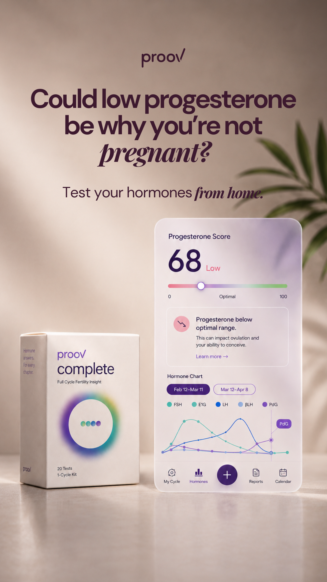 Proov Hormone Tracking & Diagnostics Facebook ad