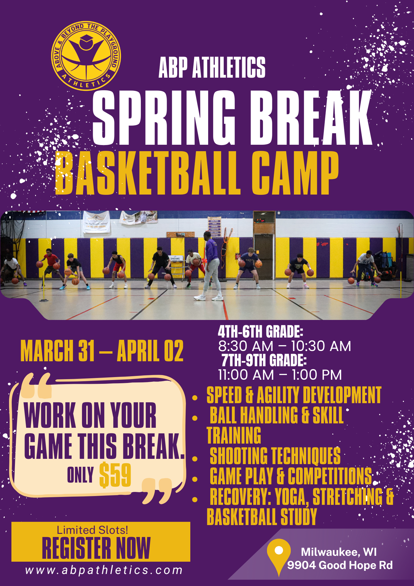 ABP Athletics Facebook ad: Spring Break Basketball Camp
