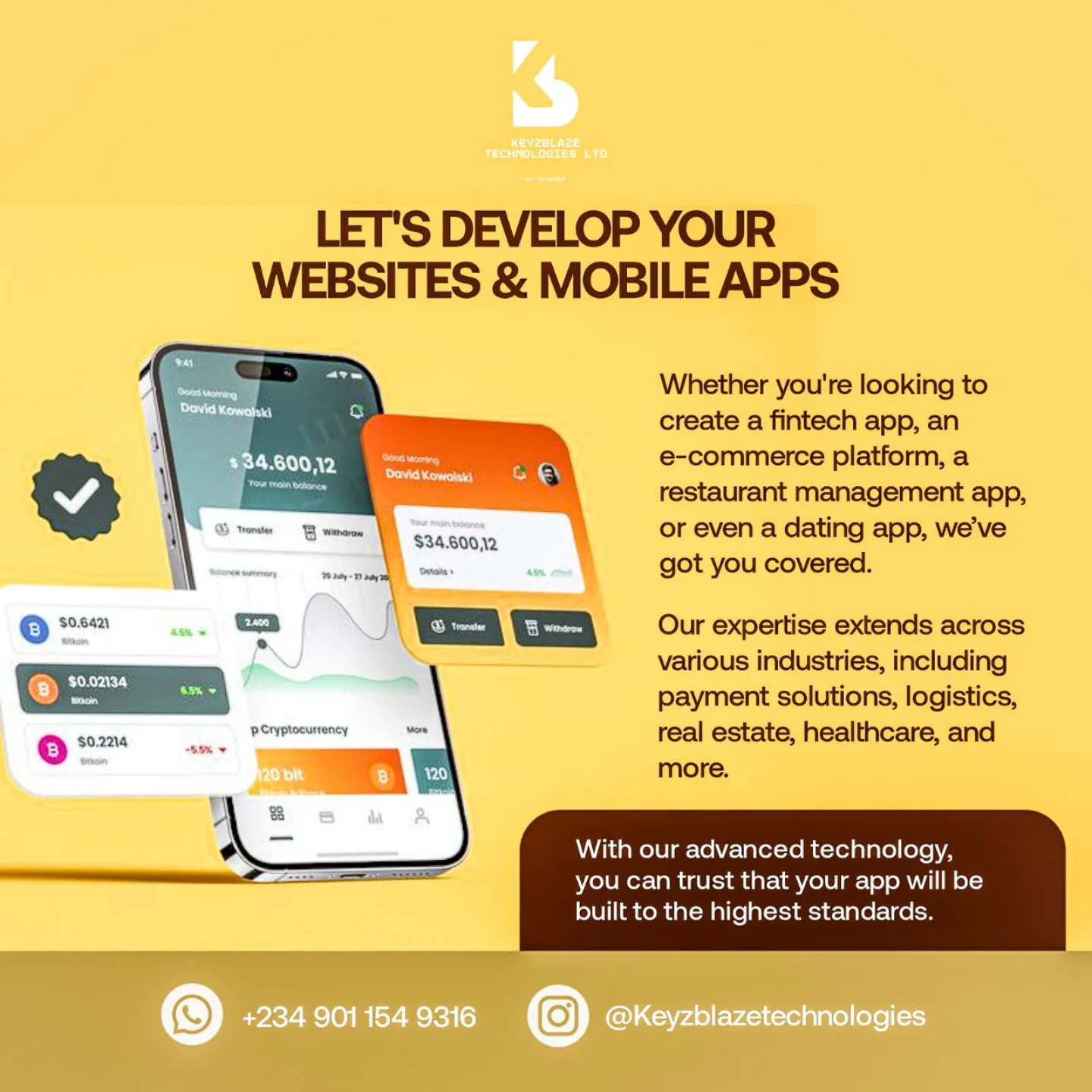 Keyzblaze Technologies LTD Facebook ad: Your idea deserves more than just code.