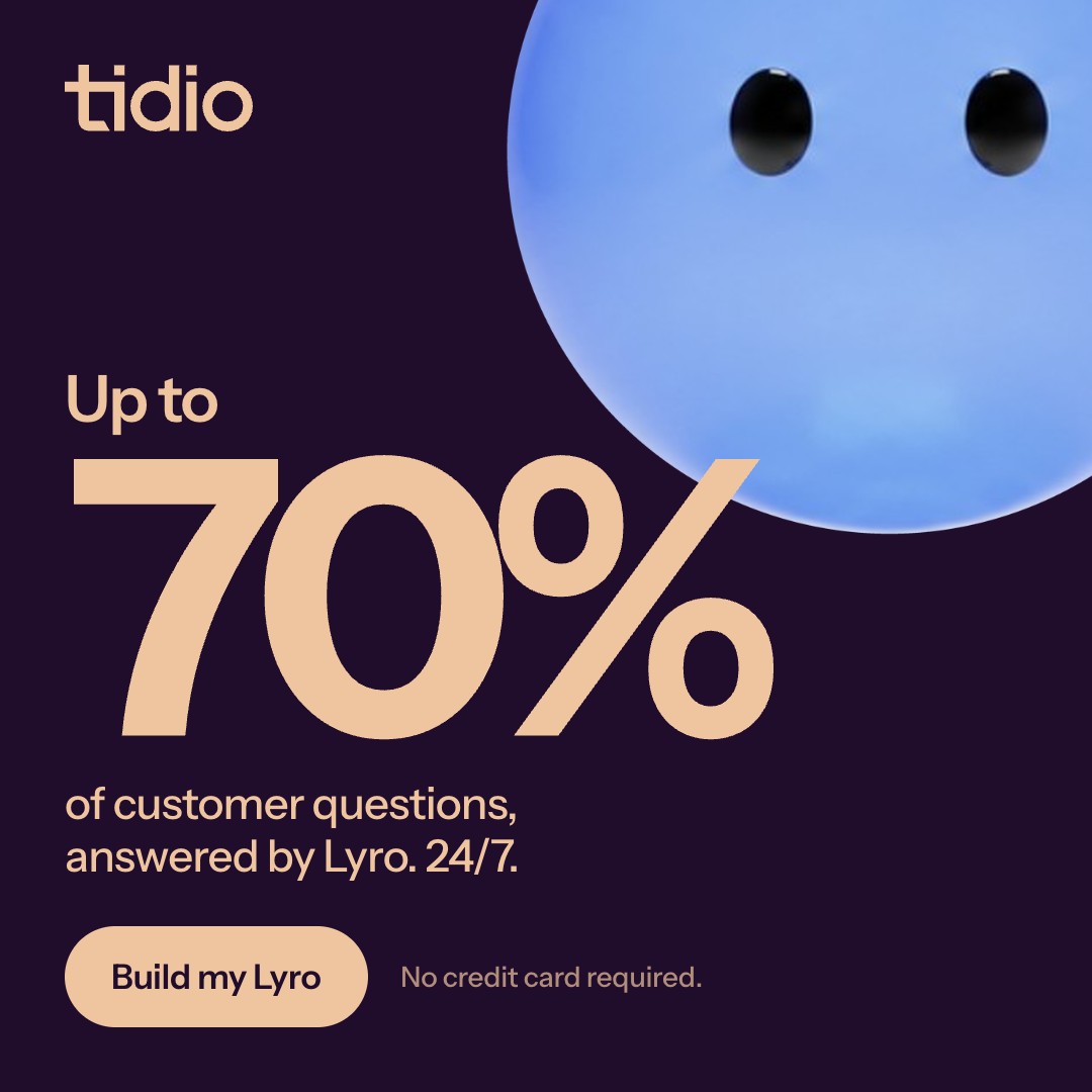 Tidio Facebook ad: Stop paying to answer the same question