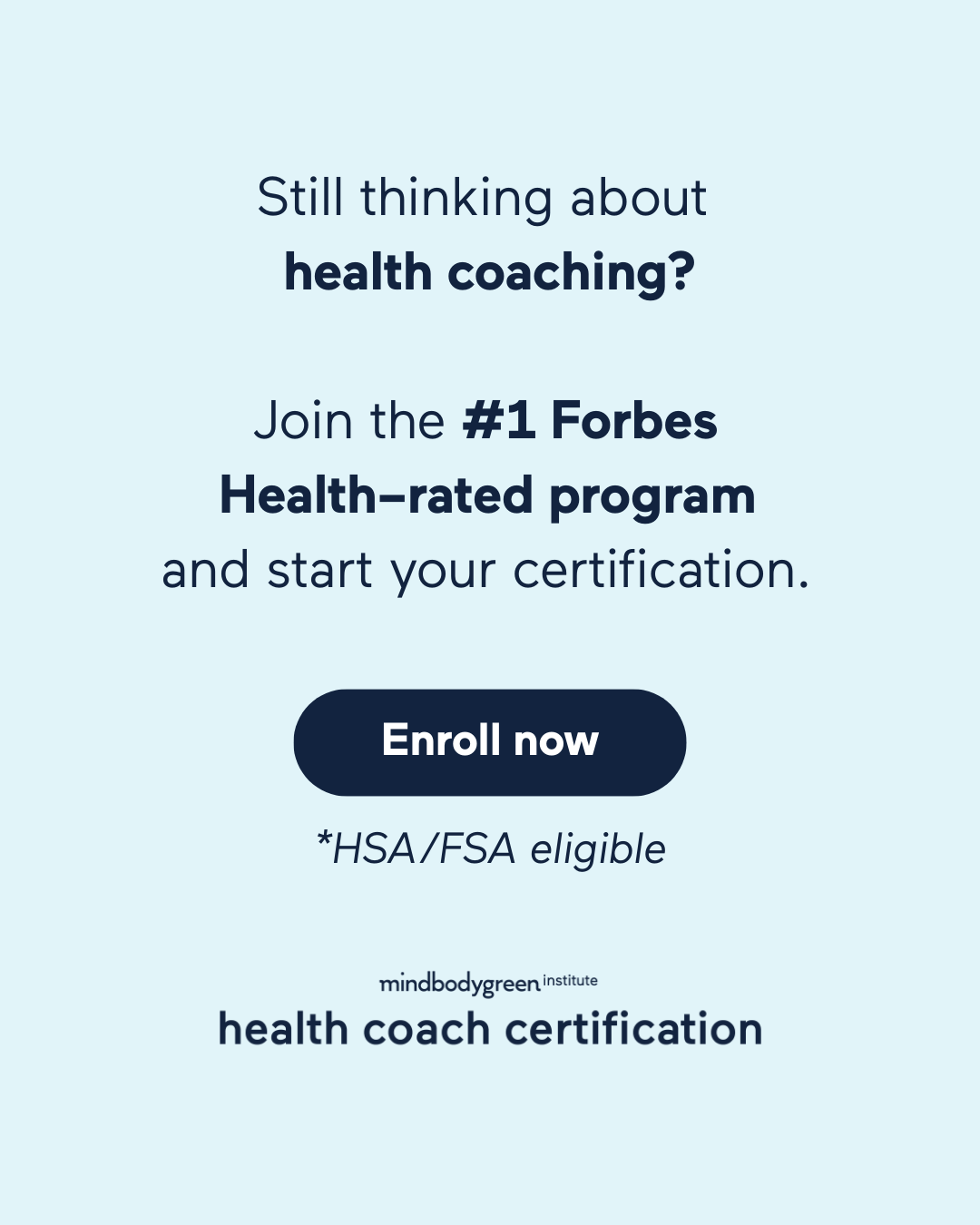mindbodygreen Institute Facebook ad