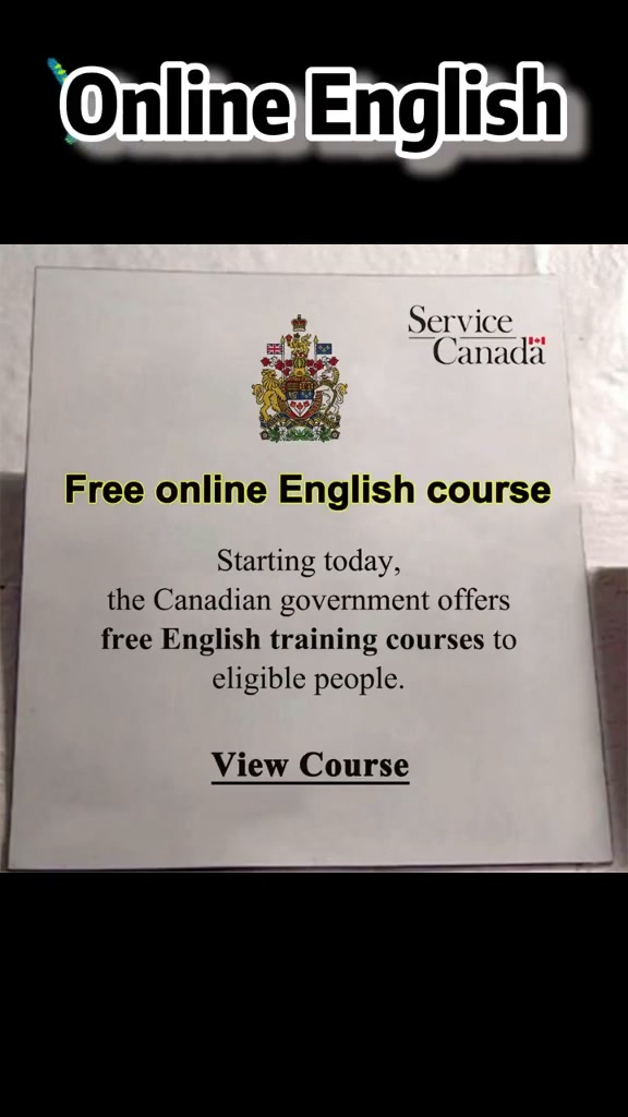 Info Center Facebook ad: Online English Course