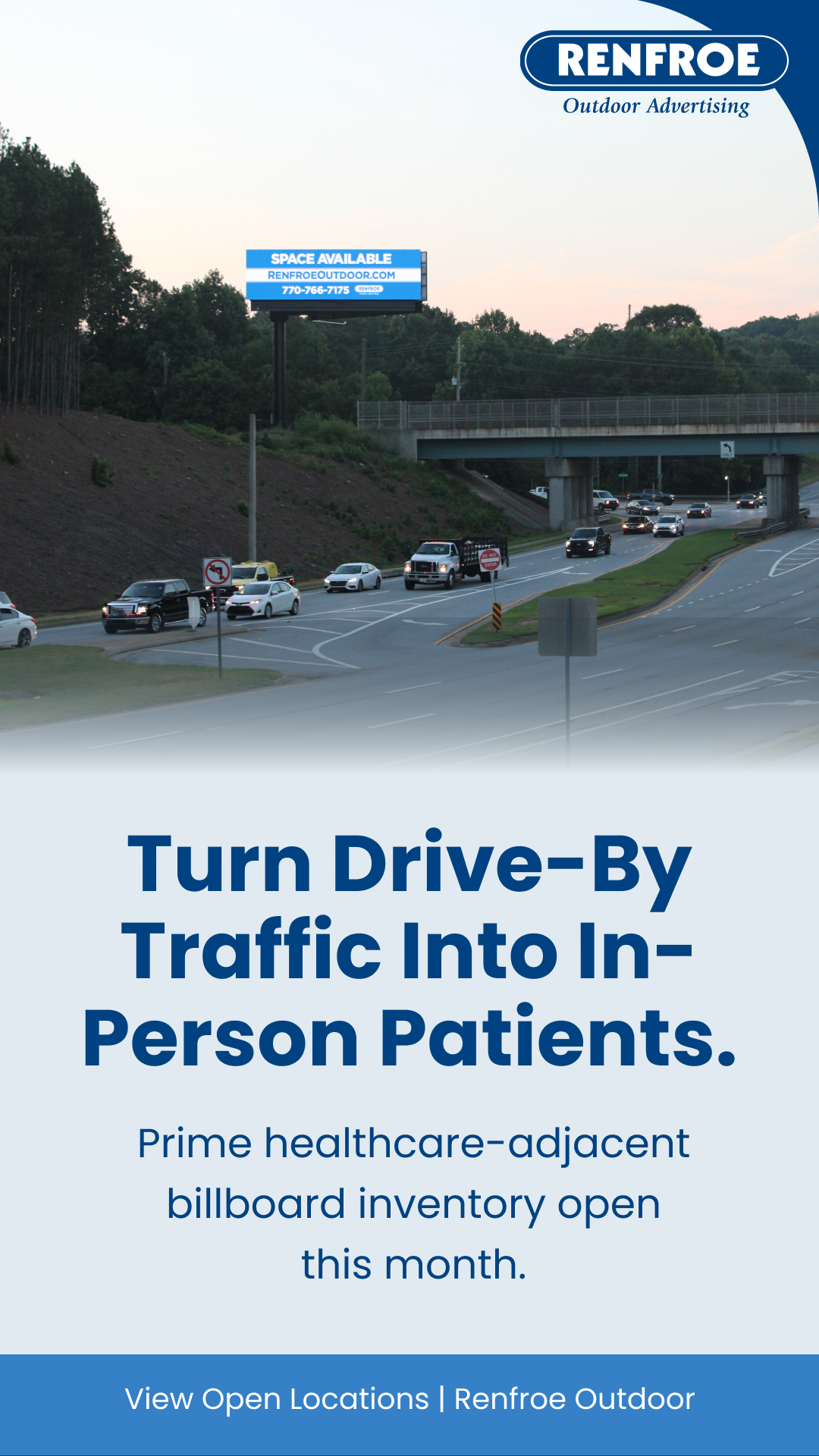 Renfroe Outdoor Advertising Facebook ad: Healthcare Billboard Inventory Available