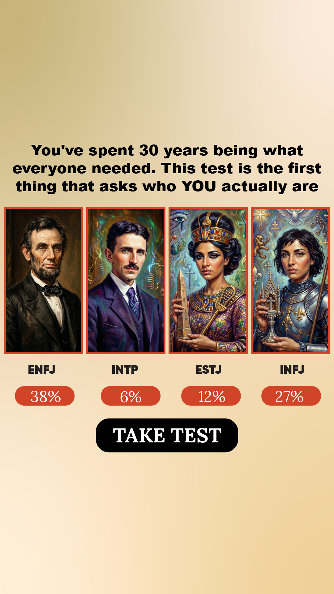Personality Type Facebook ad