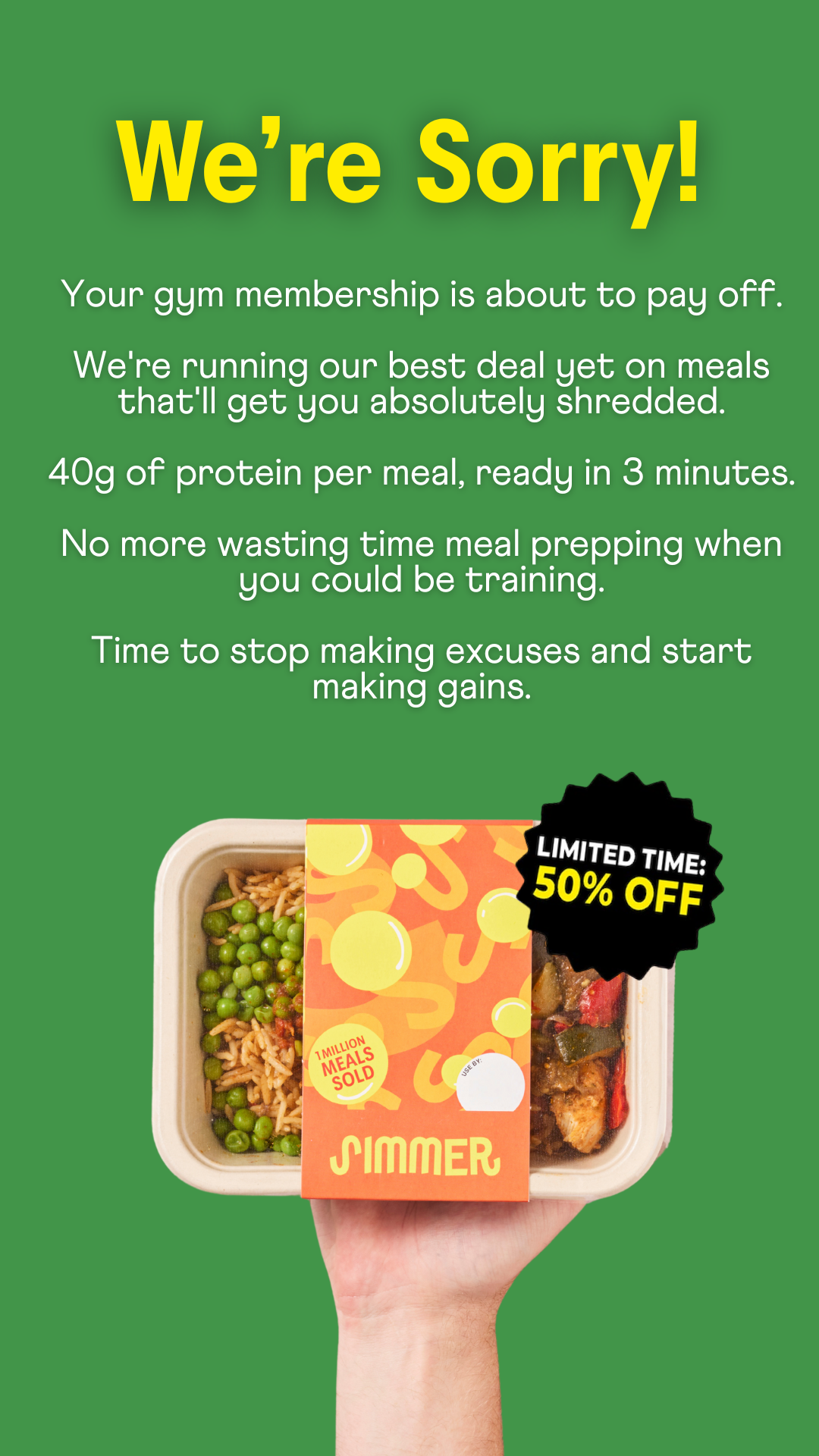 Simmer Facebook ad