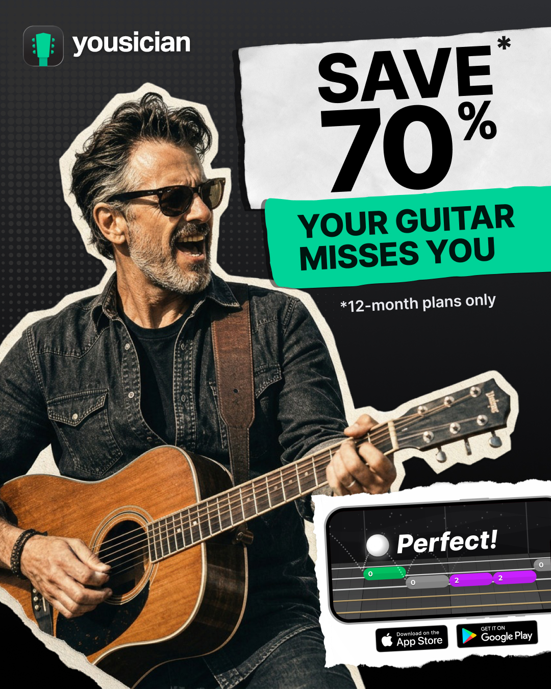 Yousician Facebook ad