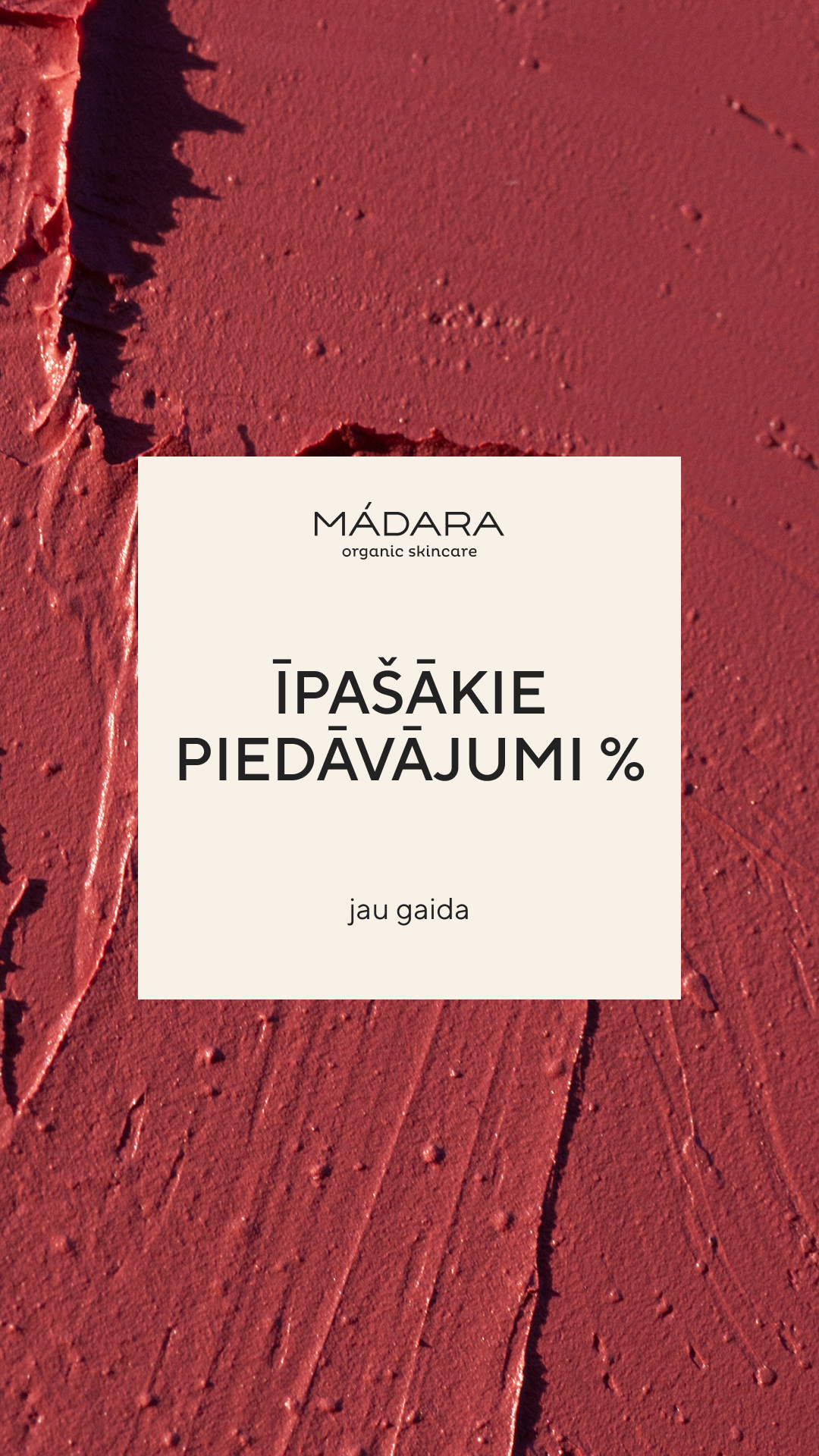 Mádara Organic Skincare Facebook ad
