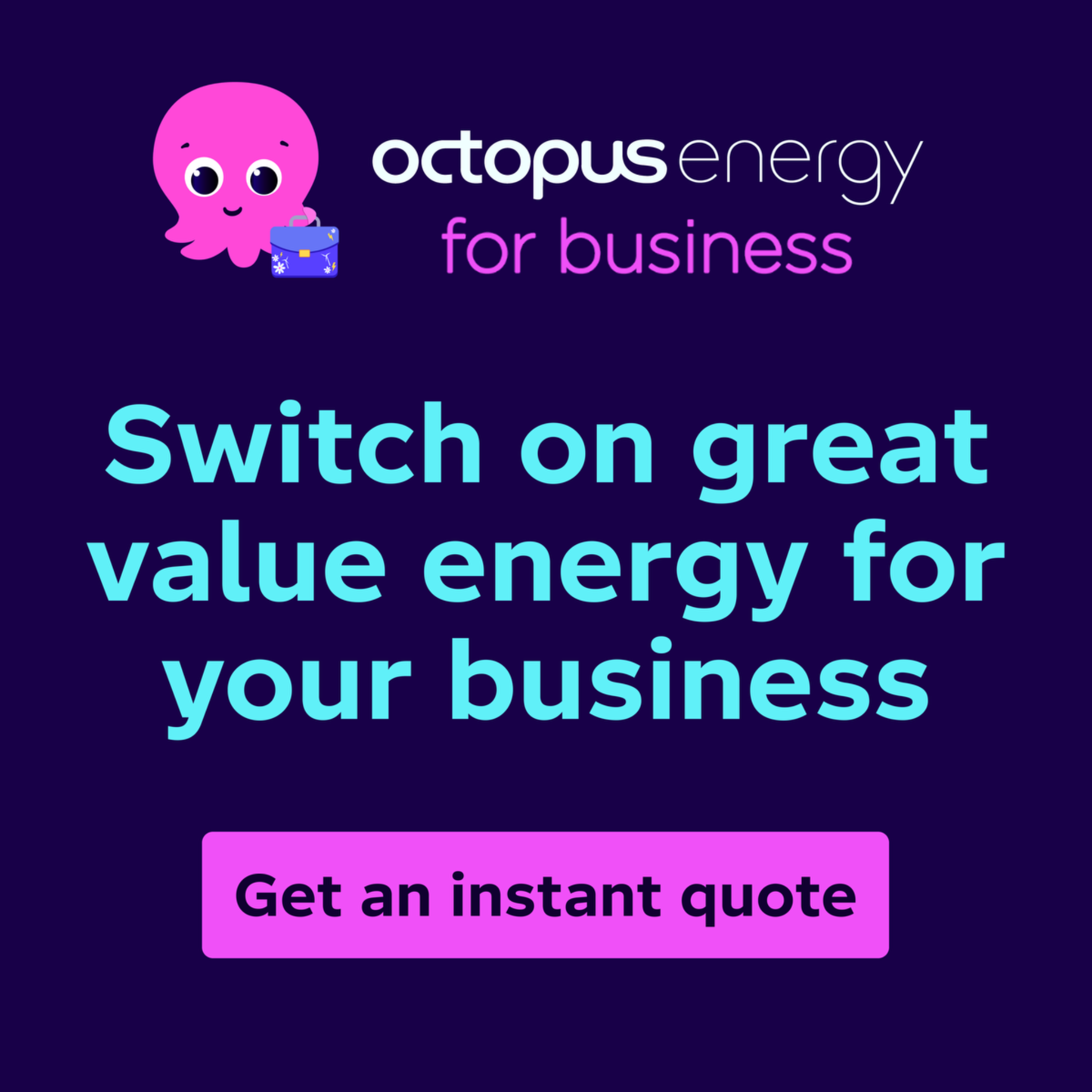 Octopus Energy for Business Facebook ad from Jul 31, 2026