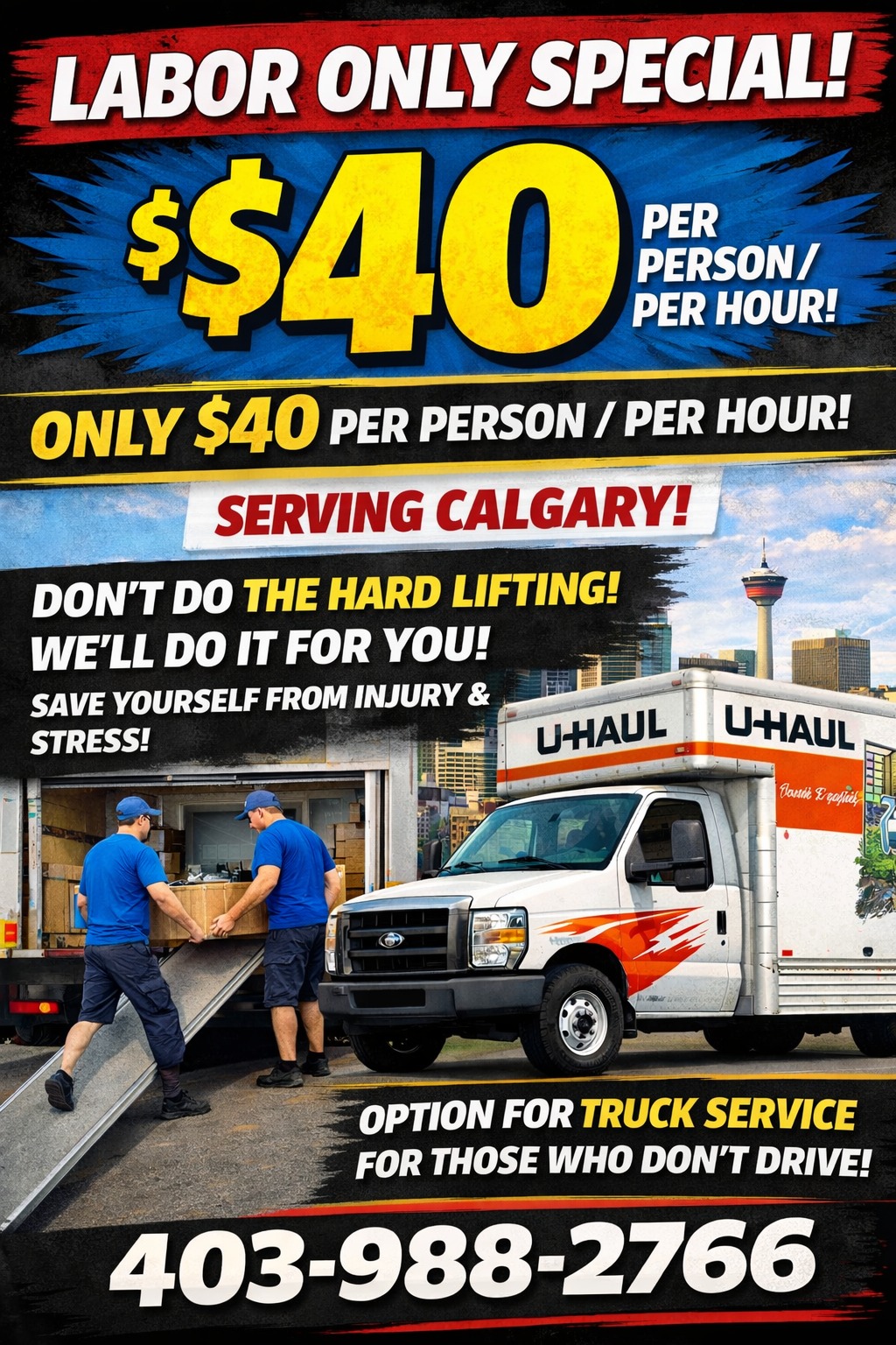 Tidy Movers Calgary Facebook ad: Reliable & affordable moving help in Calgary